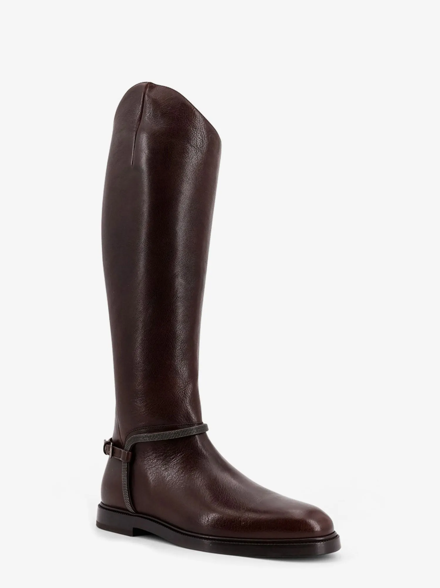Brunello Cucinelli Leather boots with Monili detail sold by Siebentaschen product image thumbnail 2