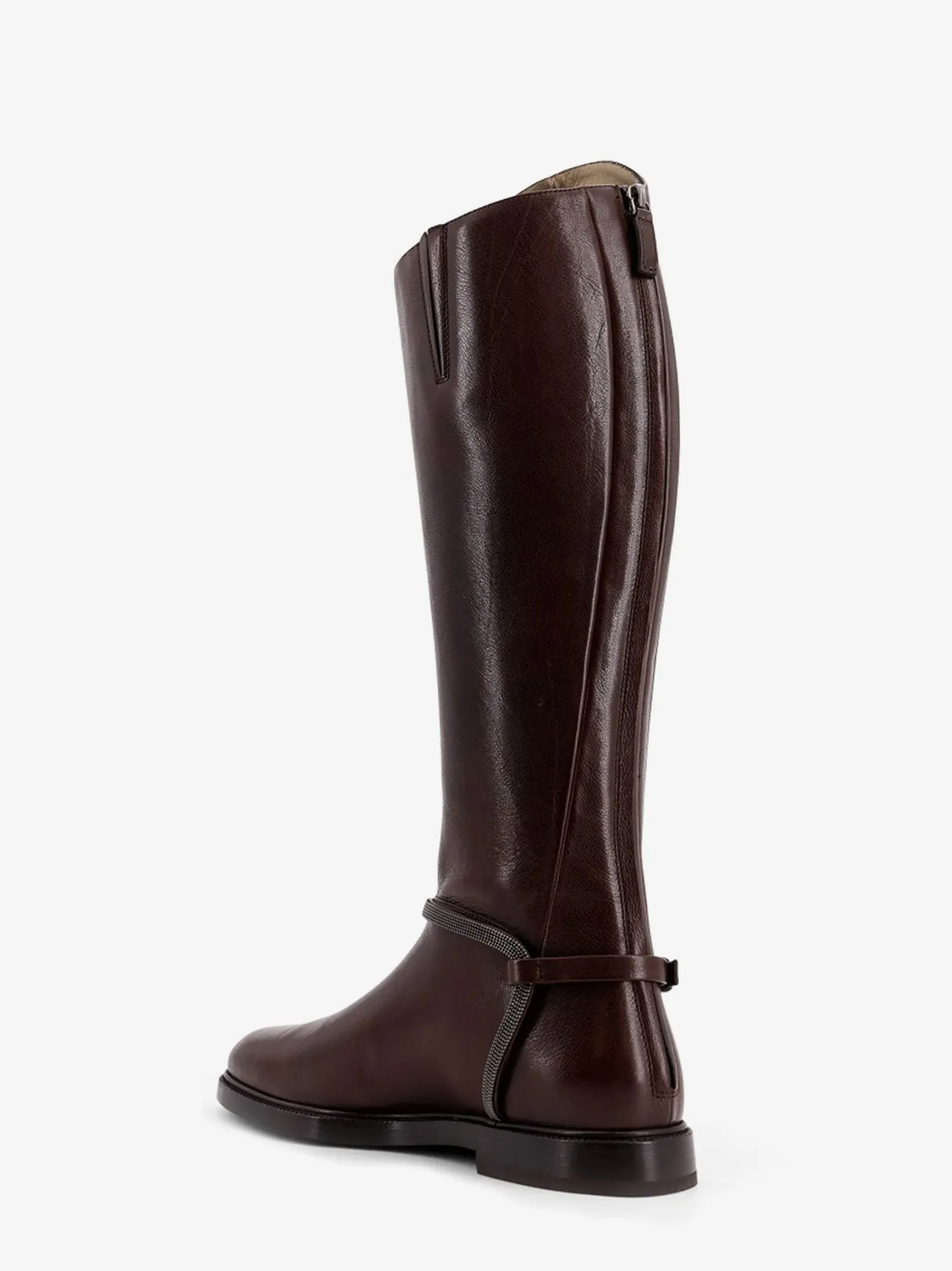 Brunello Cucinelli Leather boots with Monili detail sold by Siebentaschen product image thumbnail 3