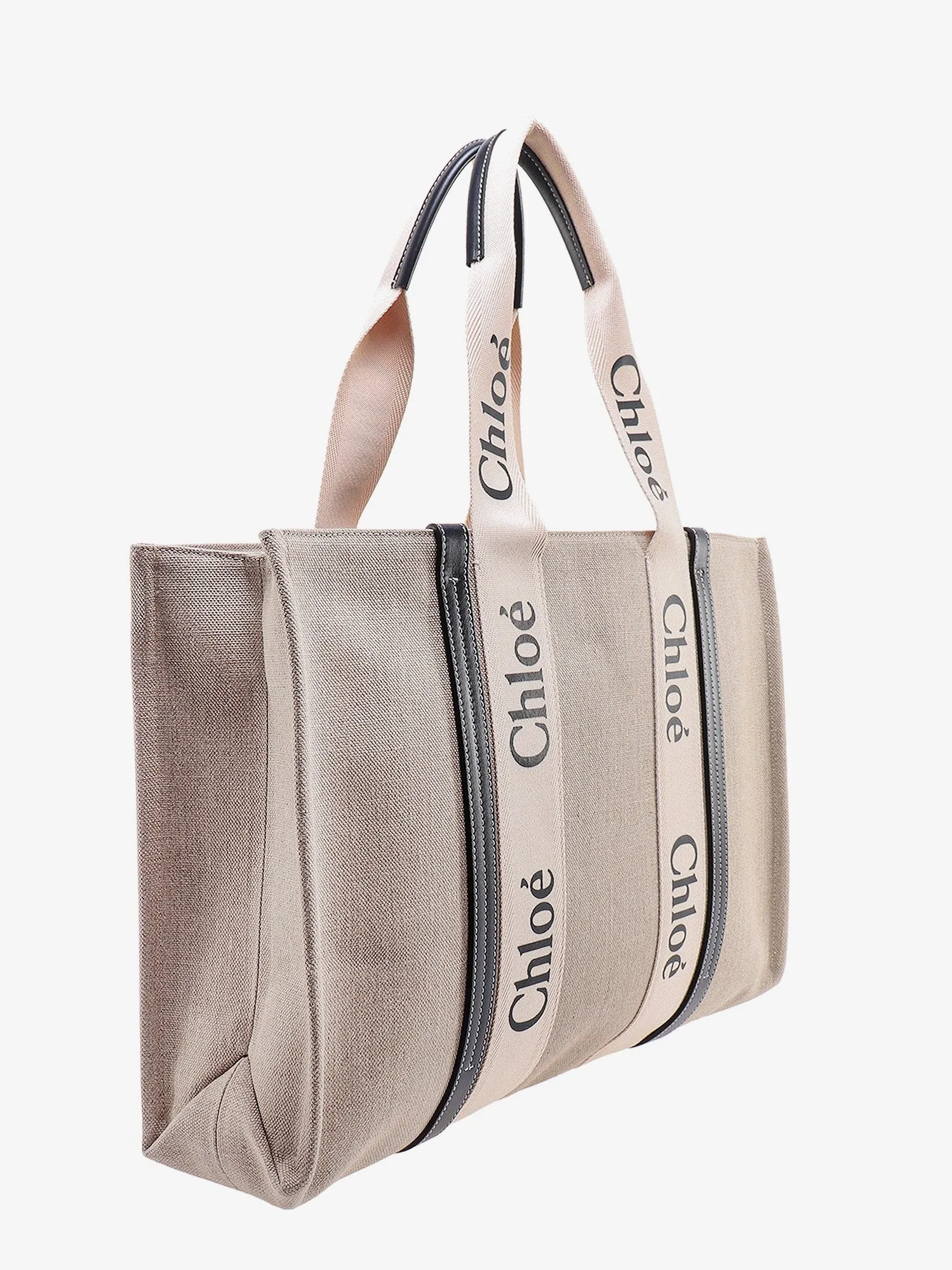 CHLOE' Linen shoulder bag with logo print sold by Siebentaschen product image thumbnail 3