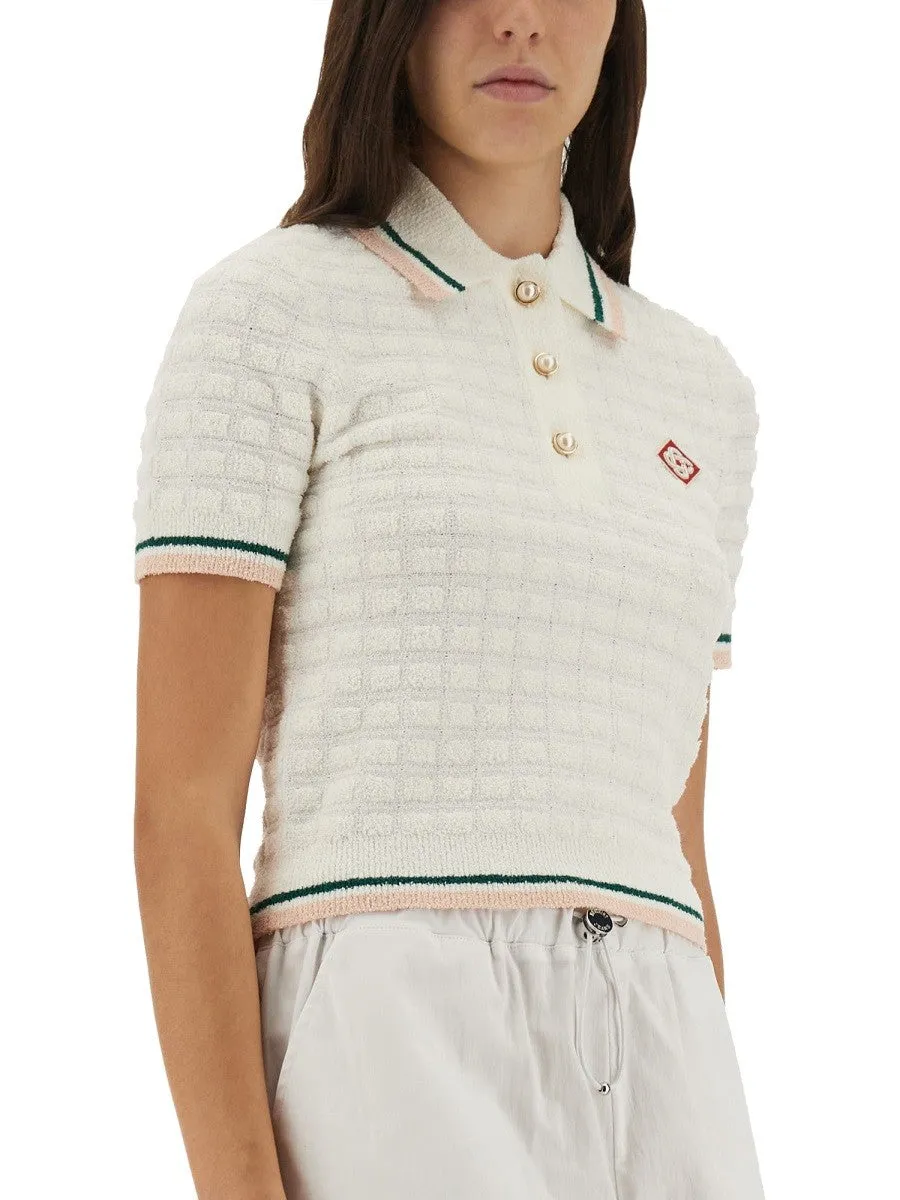 CASABLANCA COTTON BOUCLÉ POLO SHIRT sold by Siebentaschen product image thumbnail 2