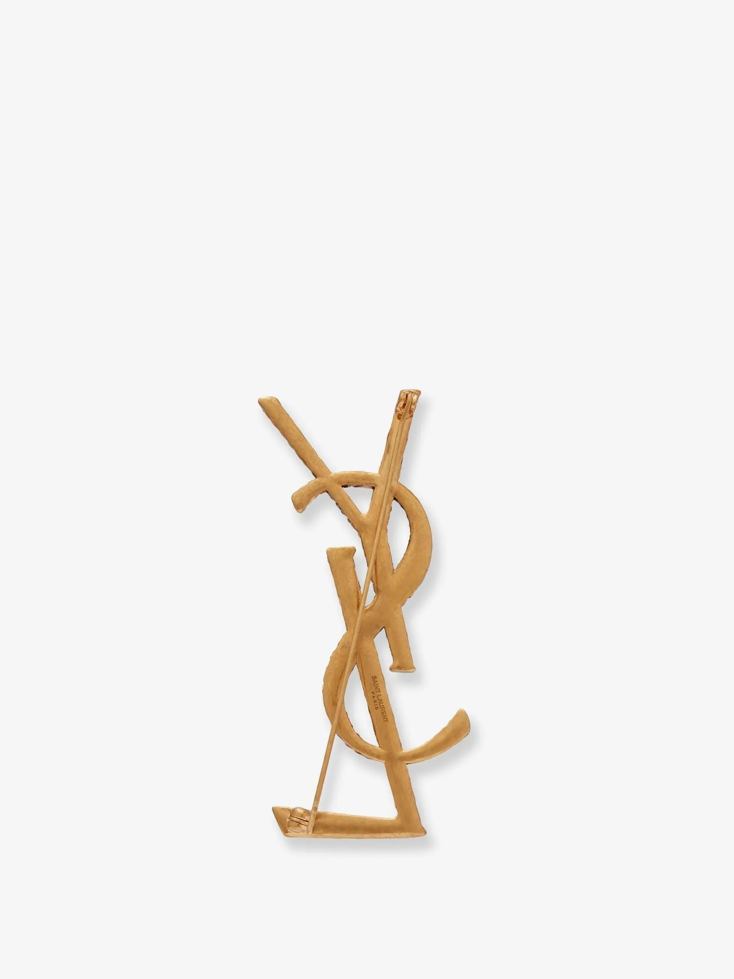 Saint Laurent Cassandre YSL metal brooch sold by Siebentaschen product image thumbnail 2