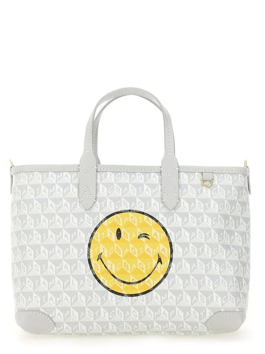 ANYA HINDMARCH "I AM A PLASTIC BAG WINK" TOTE BAG XS sold by Siebentaschen