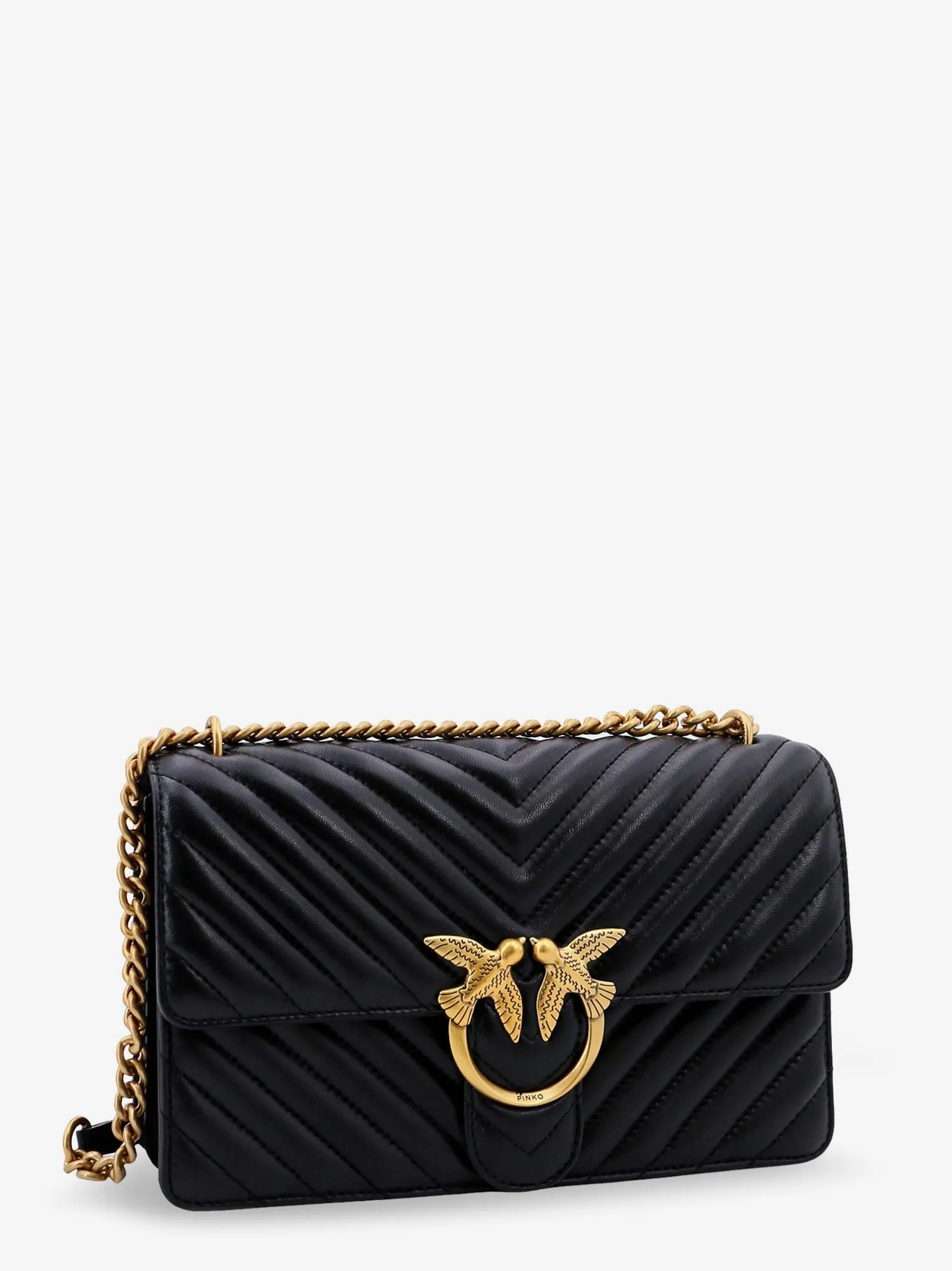 Pinko Love One matelassé leather shoulder bag sold by Siebentaschen product image thumbnail 3