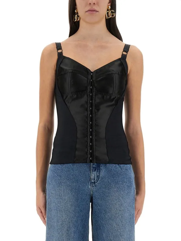 Dolce & Gabbana SATIN BUSTIER TOP sold by Siebentaschen