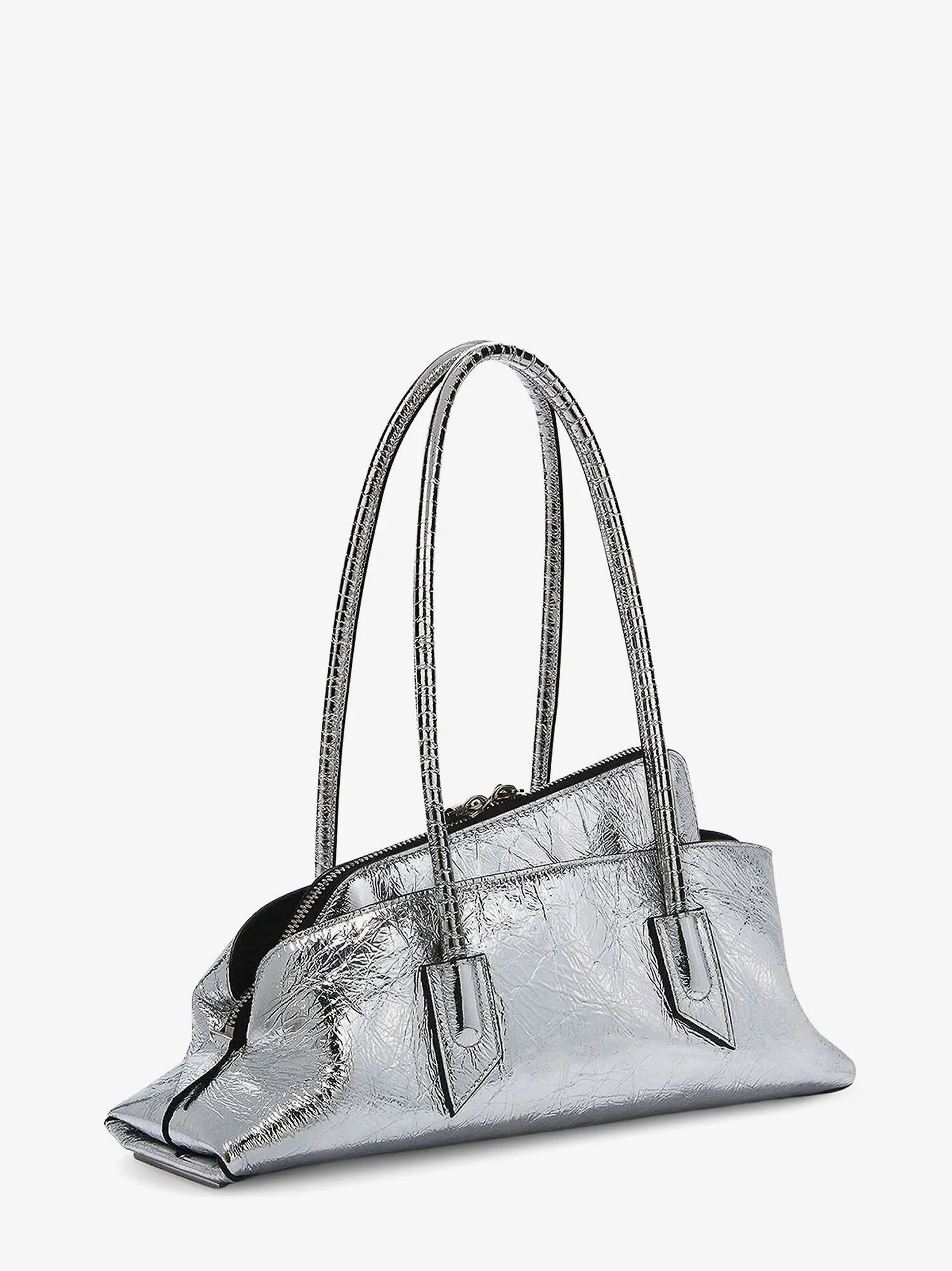 The Attico La Passeggiata Small laminated leather shoulder bag sold by Siebentaschen product image thumbnail 3