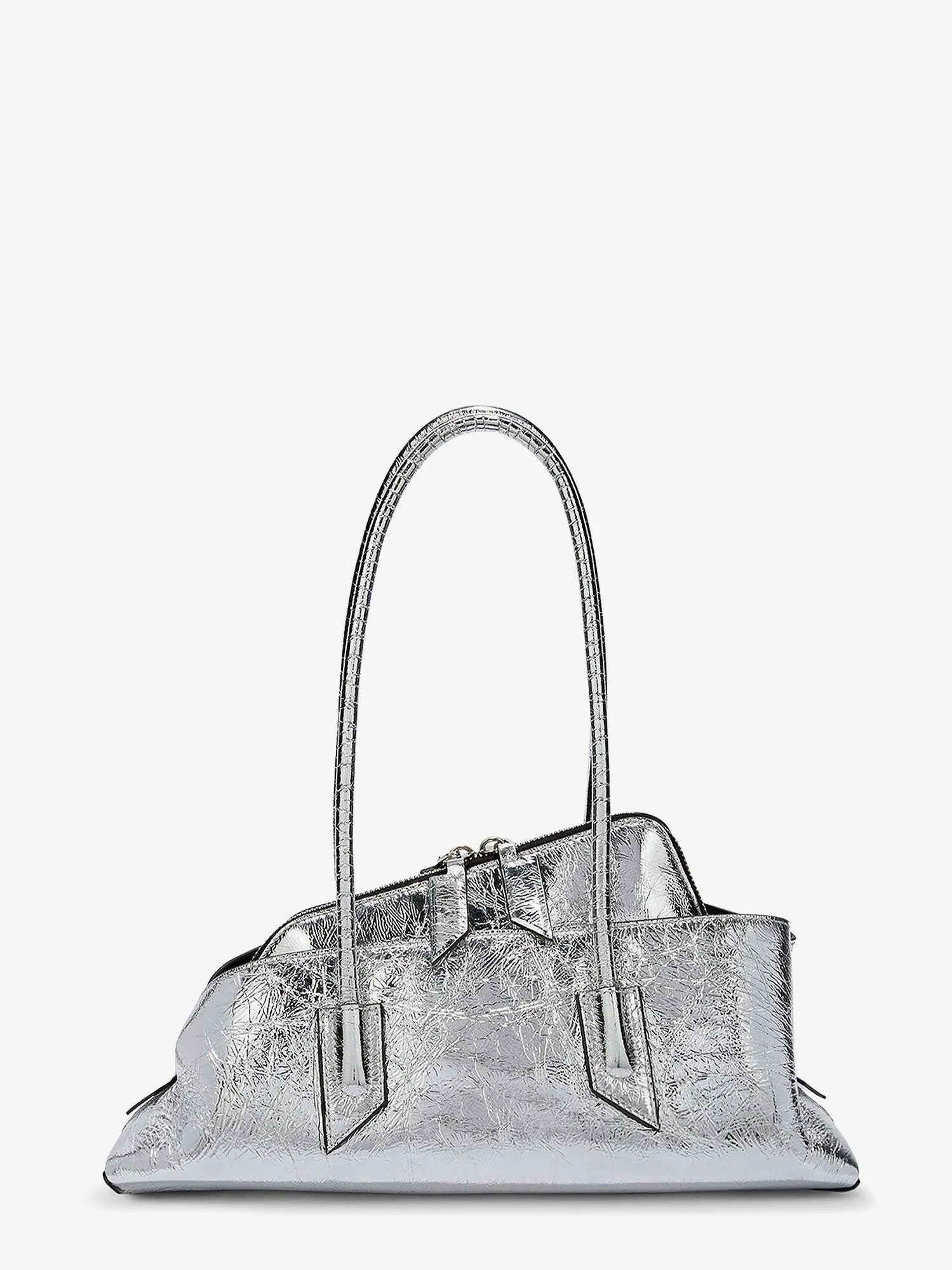 The Attico La Passeggiata Small laminated leather shoulder bag sold by Siebentaschen product image thumbnail 2