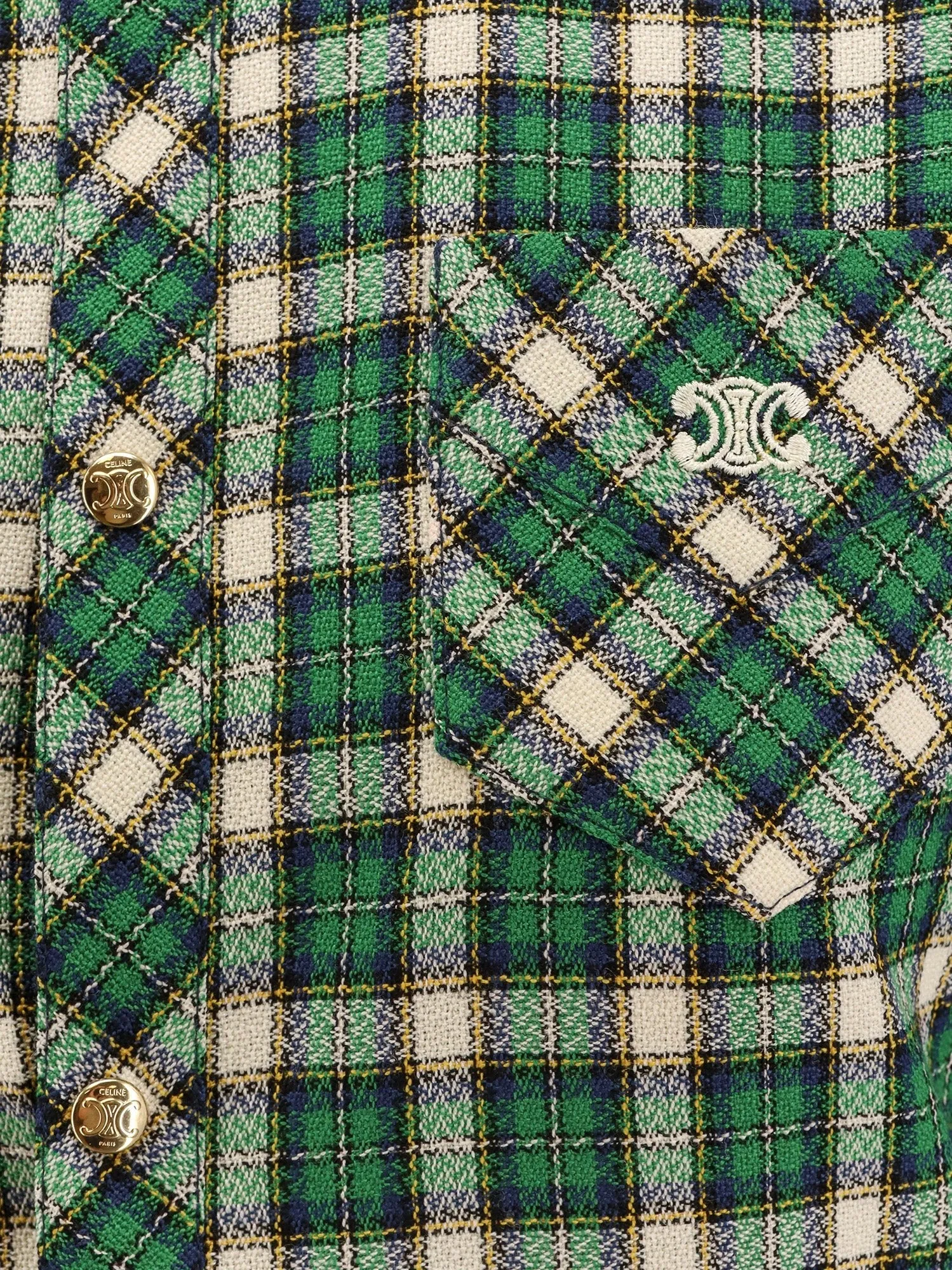 Celine Tartan wool mini dress sold by Siebentaschen product image thumbnail 3