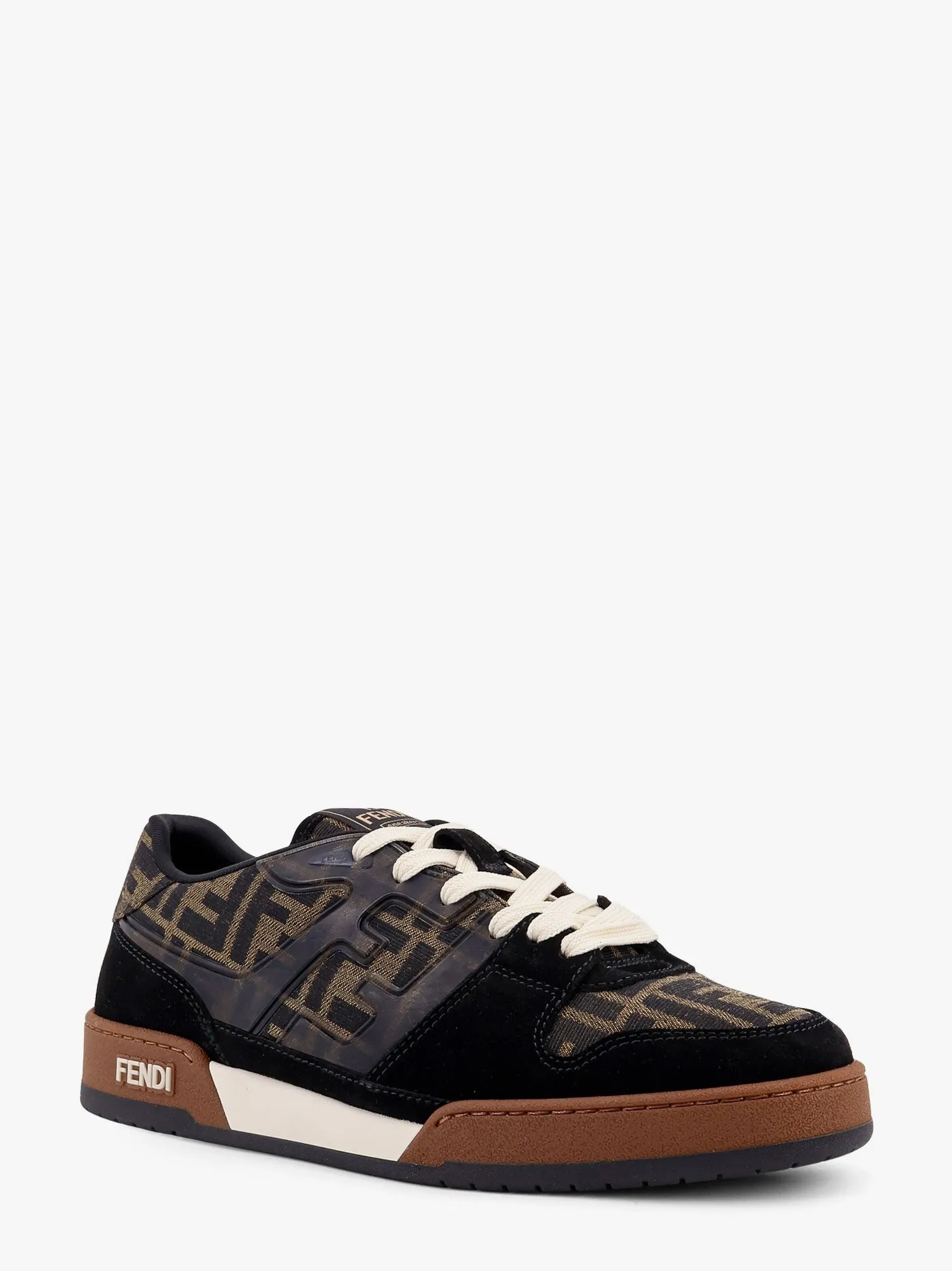 Fendi Fendi Match low-top FF jacquard fabric and suede sneakers sold by Siebentaschen product image thumbnail 2