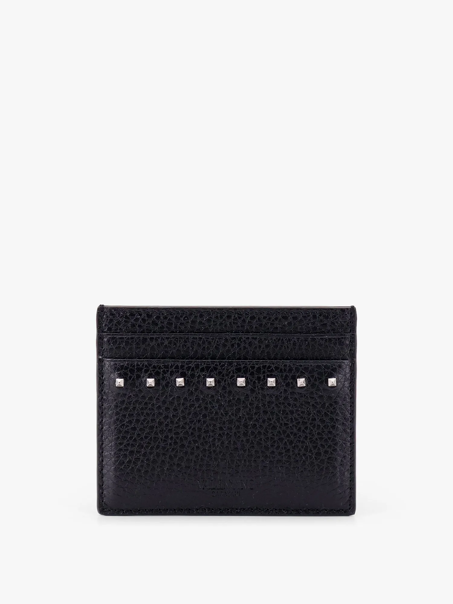 Valentino Garavani Leather card holder with stud detail sold by Siebentaschen