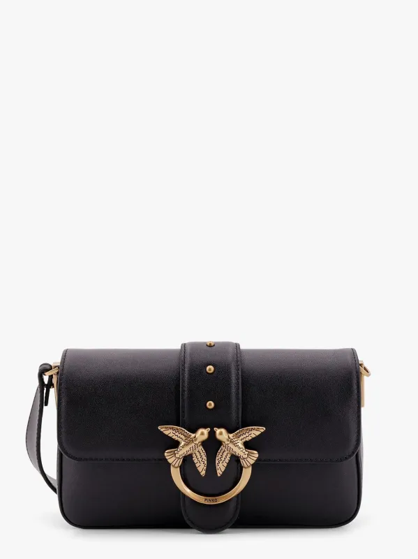 Pinko Love one mini leather shoulder bag sold by Siebentaschen