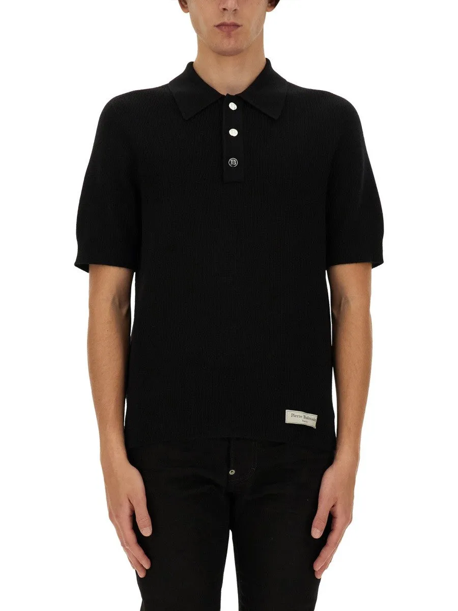 Balmain MERINO WOOL POLO SHIRT sold by Siebentaschen