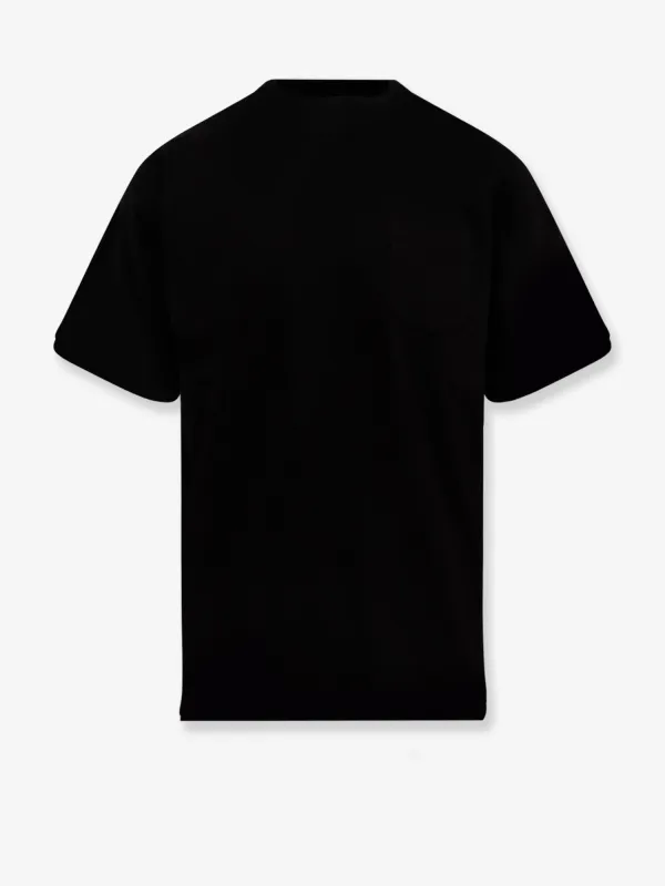 SACAI Cotton t-shirt with nylon inserts sold by Siebentaschen