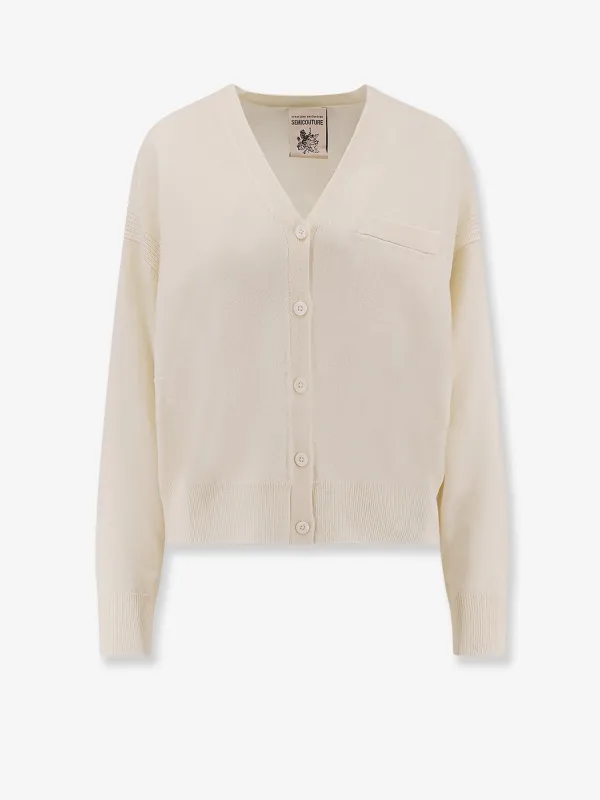 Semicouture Wool and cashmere cardigan sold by Siebentaschen