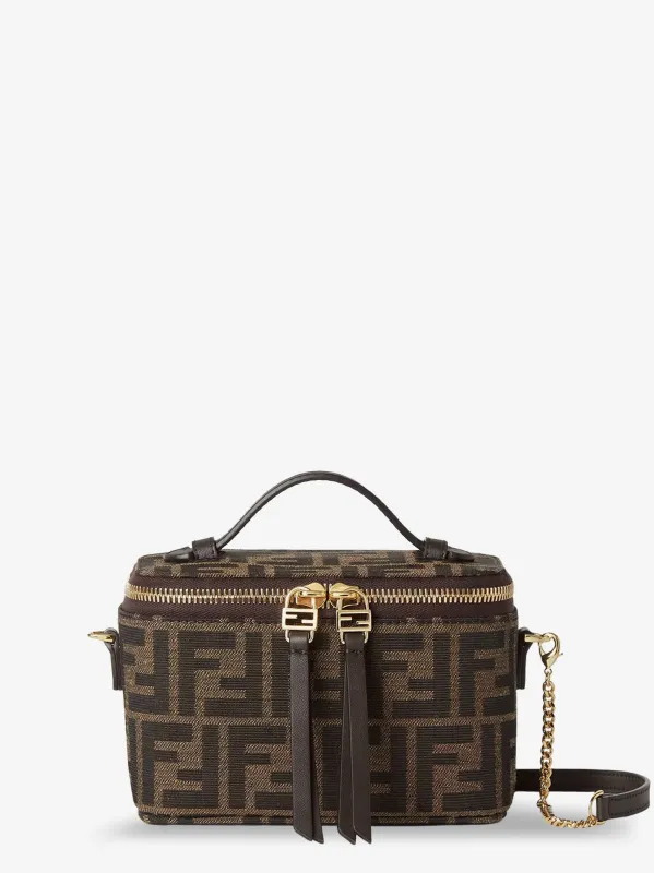 Fendi Vanity FF jacquard fabric shoulder bag sold by Siebentaschen