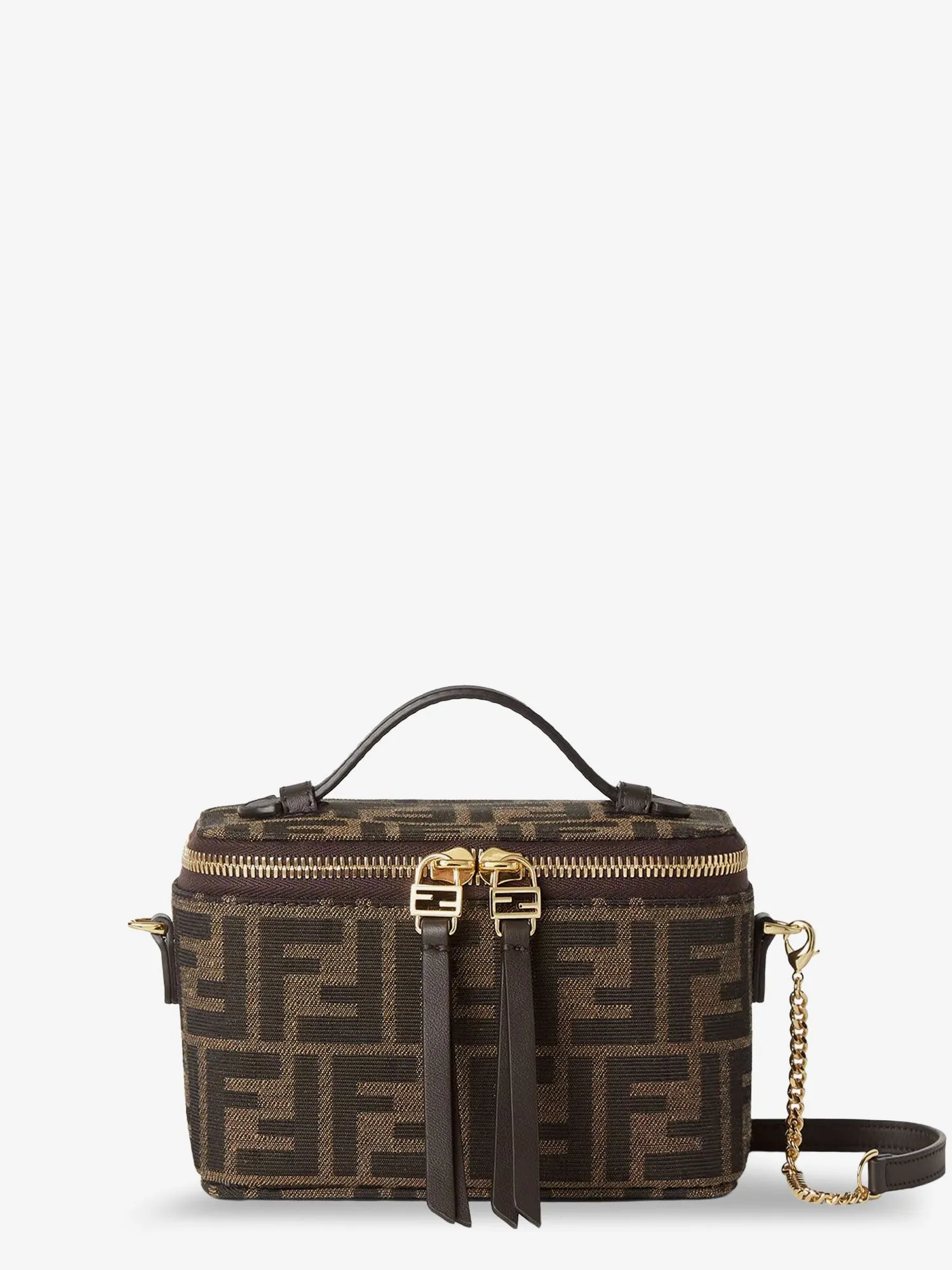 Fendi Vanity FF jacquard fabric shoulder bag sold by Siebentaschen