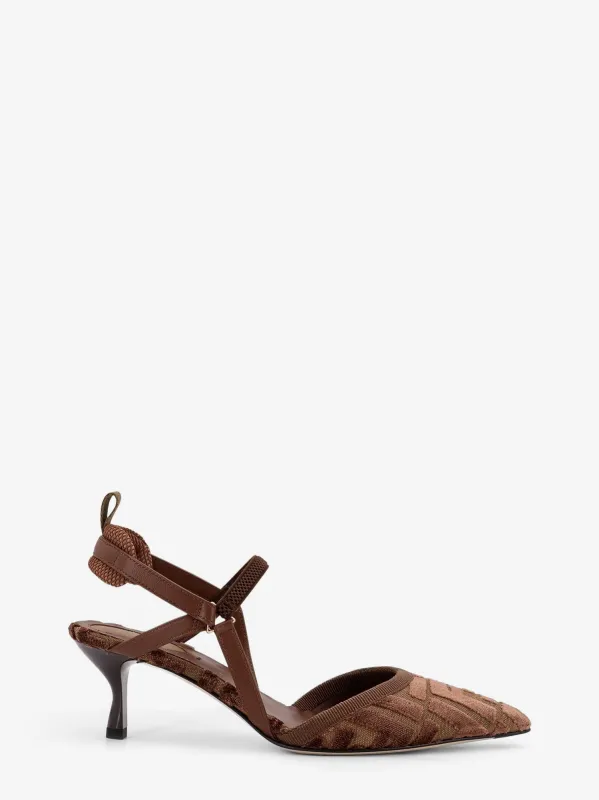 Fendi Colibrì Lite FF fabric slingback sold by Siebentaschen