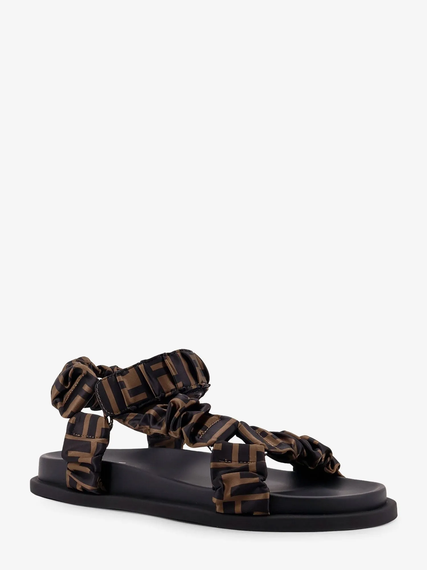 Fendi Feel elastic satin sandals with FF motif sold by Siebentaschen product image thumbnail 3