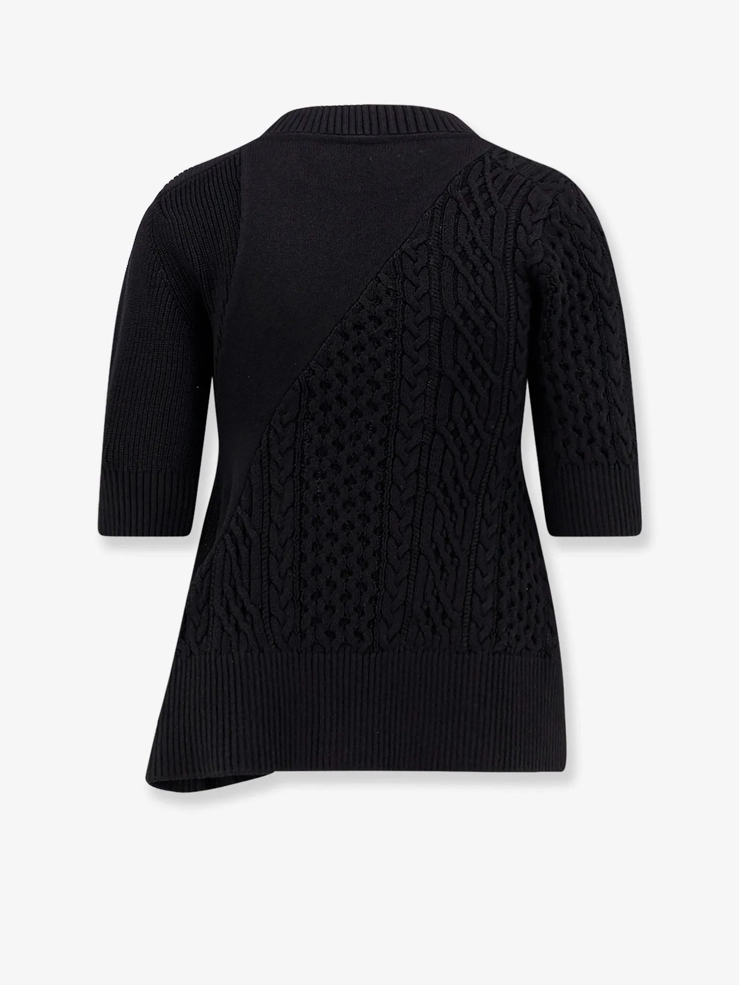 SACAI Cotton blend asymmetrical sweater sold by Siebentaschen product image thumbnail 2