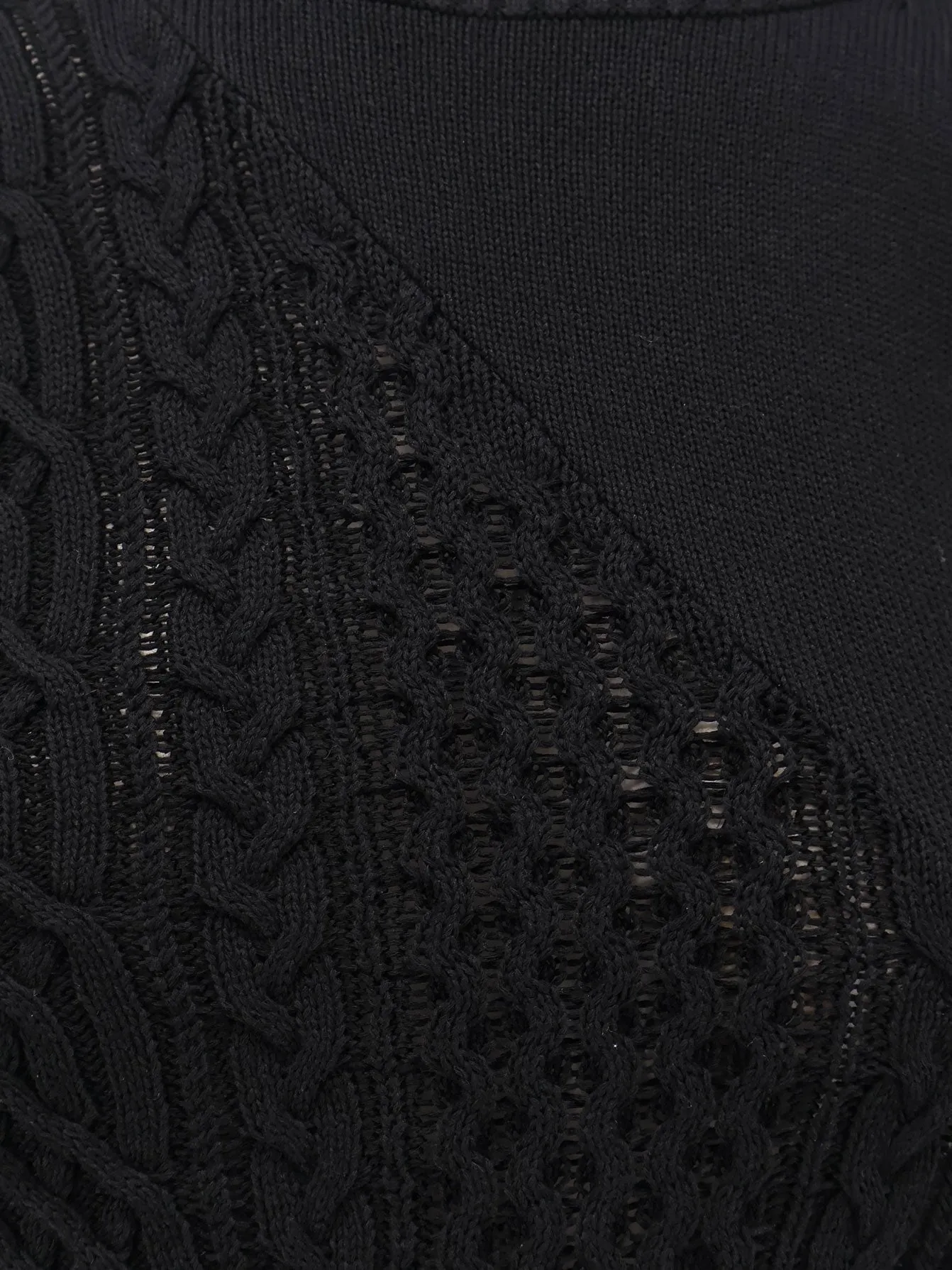 SACAI Cotton blend asymmetrical sweater sold by Siebentaschen product image thumbnail 3