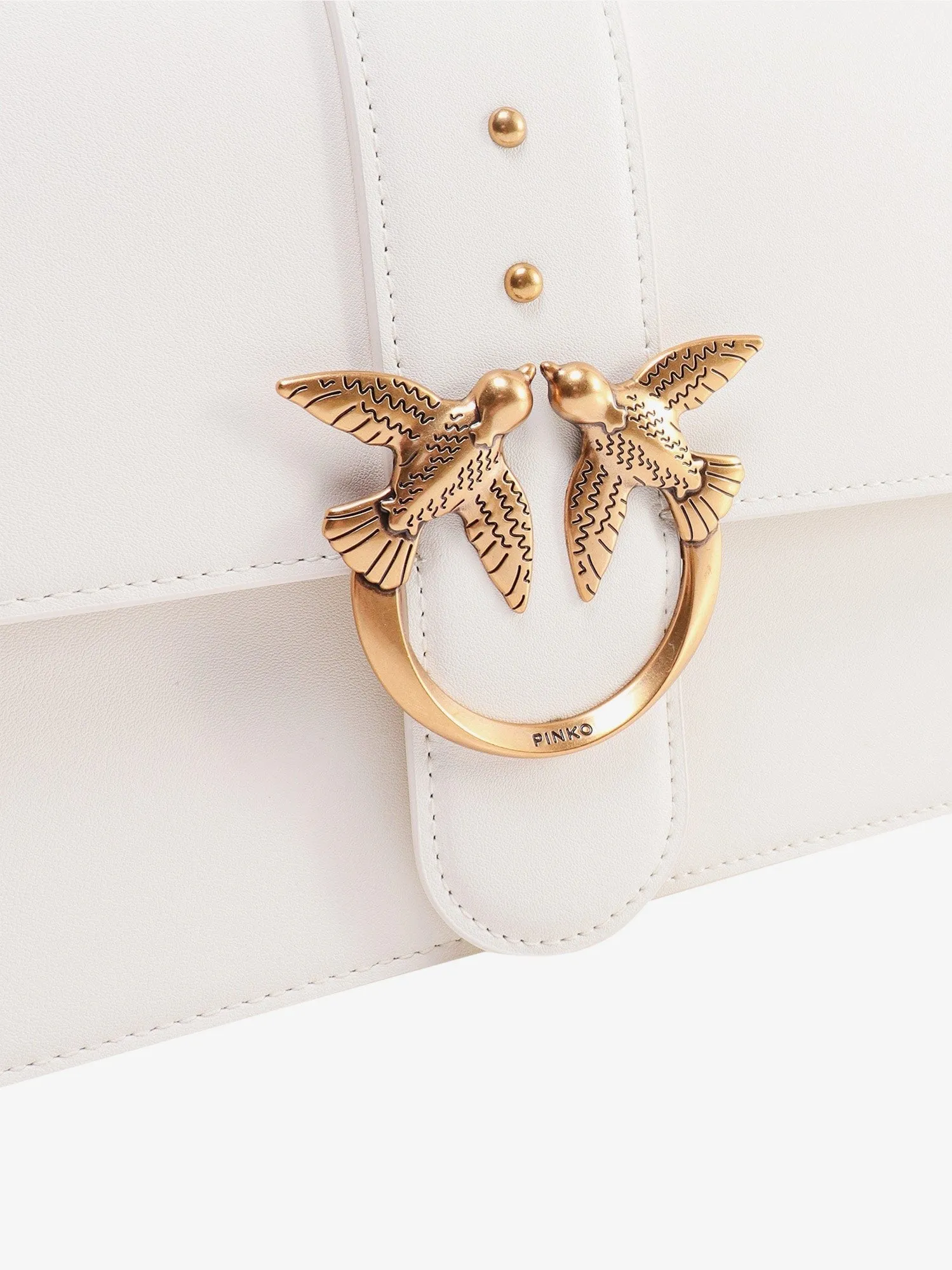 Pinko Leather shoulder bag with love birds buckle sold by Siebentaschen product image thumbnail 5