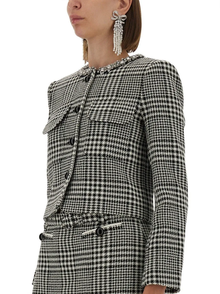 SELF-PORTRAIT HOUNDSTOOTH JACKET WITH CRYSTALS sold by Siebentaschen product image thumbnail 4