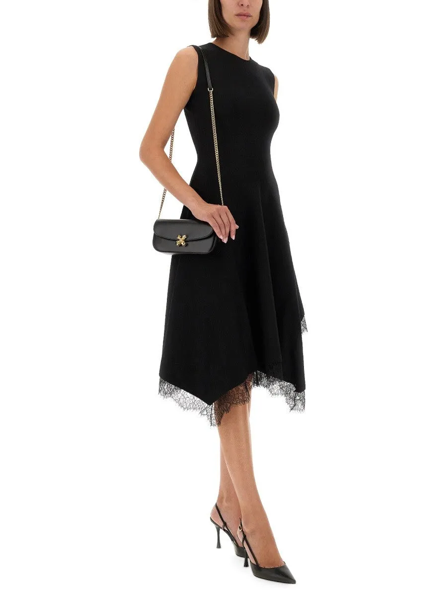 Alexander Mcqueen ASYMMETRICAL DRESS WITH LACE DETAILING sold by Siebentaschen product image thumbnail 2