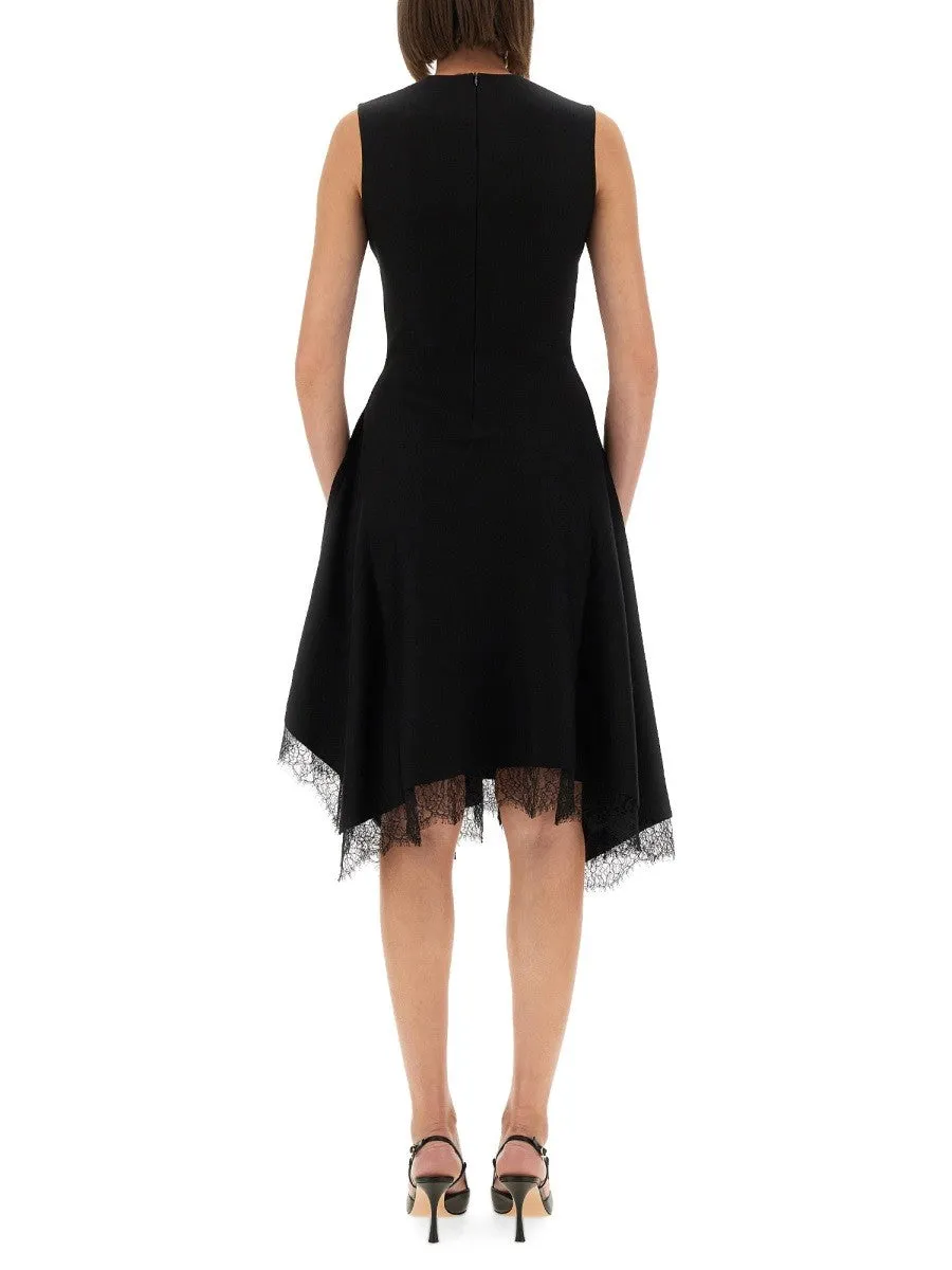 Alexander Mcqueen ASYMMETRICAL DRESS WITH LACE DETAILING sold by Siebentaschen product image thumbnail 3