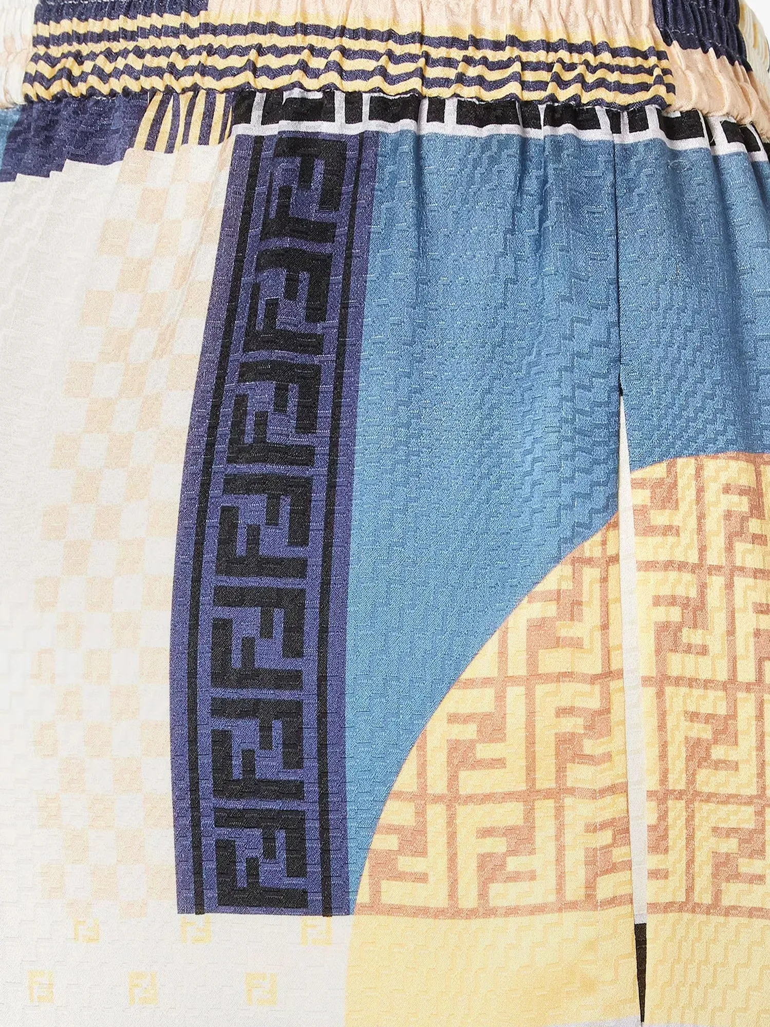 Fendi Patchwork silk trousers sold by Siebentaschen product image thumbnail 5