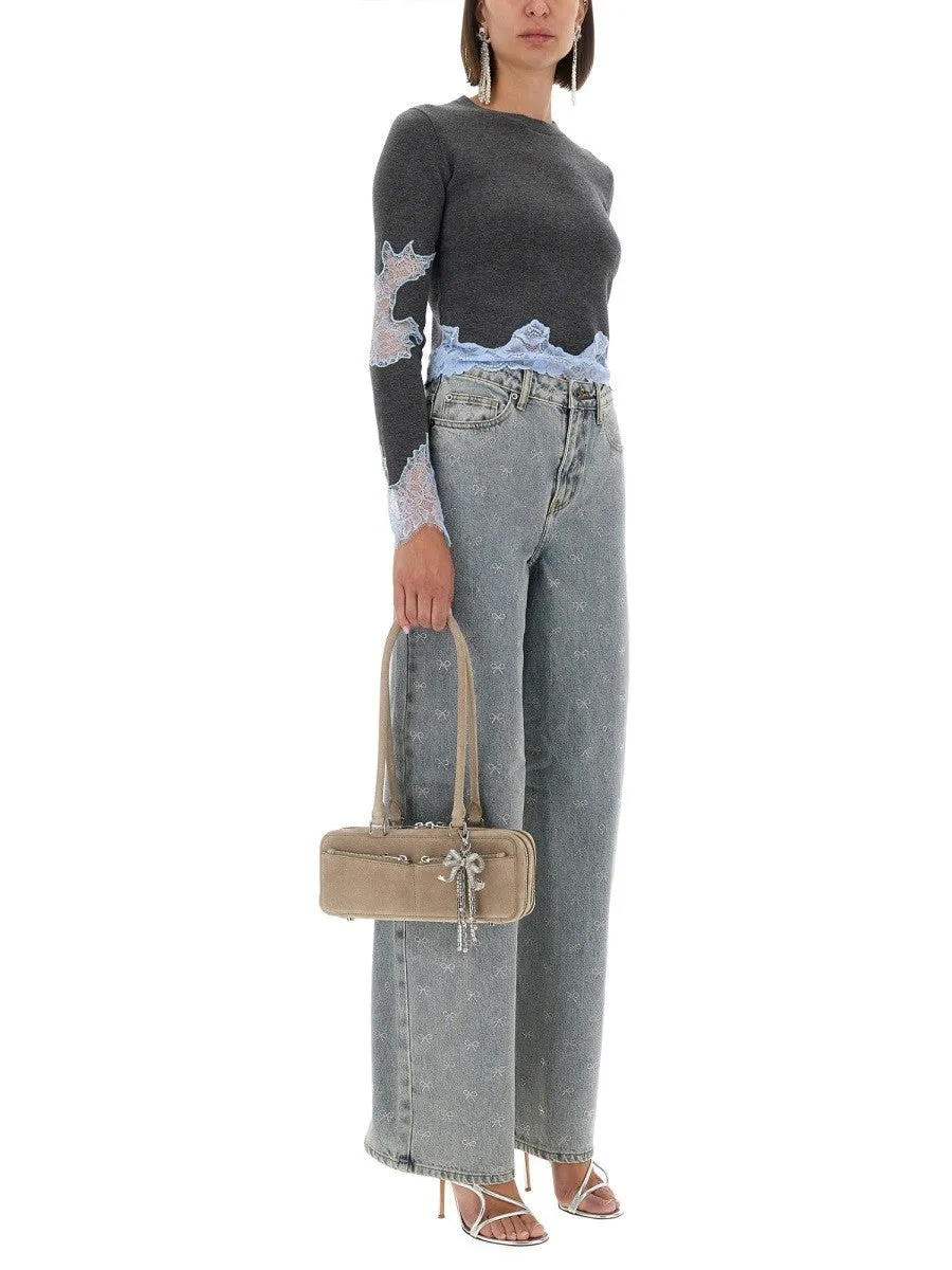 SELF-PORTRAIT JERSEY WITH LACE INSERTS sold by Siebentaschen product image thumbnail 2