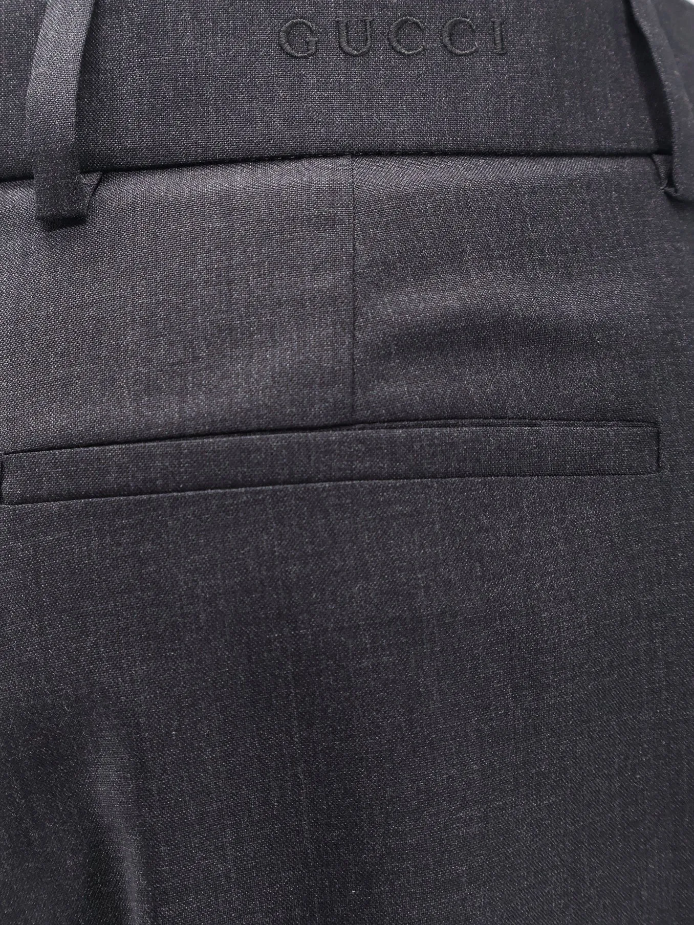 Gucci Wool trousers with GUCCI embroidery sold by Siebentaschen product image thumbnail 3