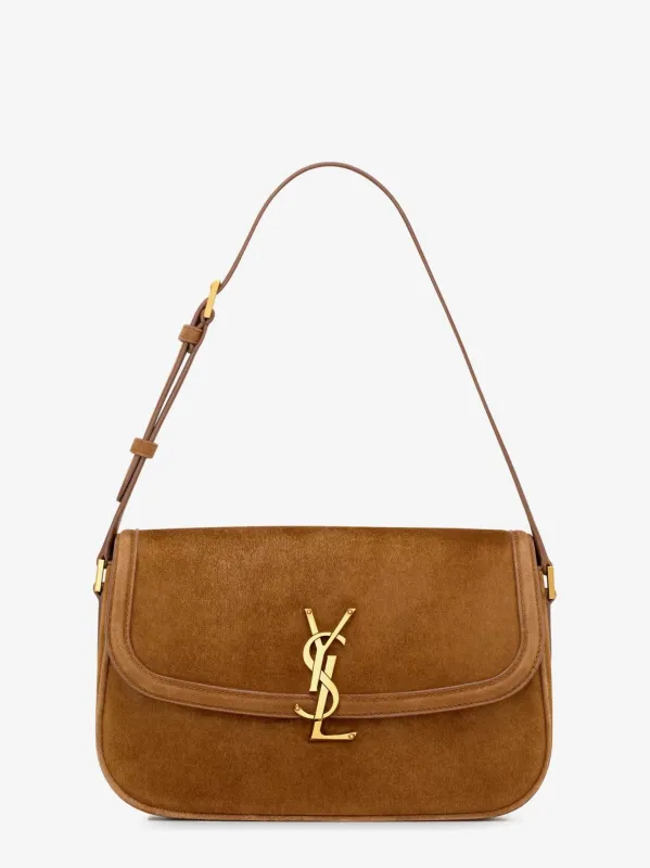 Saint Laurent Solferino Medium suede shoulder bag sold by Siebentaschen