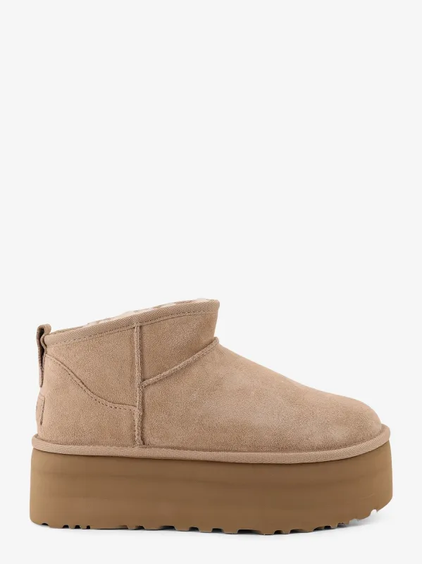 Ugg Classic Ultra Mini Platform suede ankle boots sold by Siebentaschen