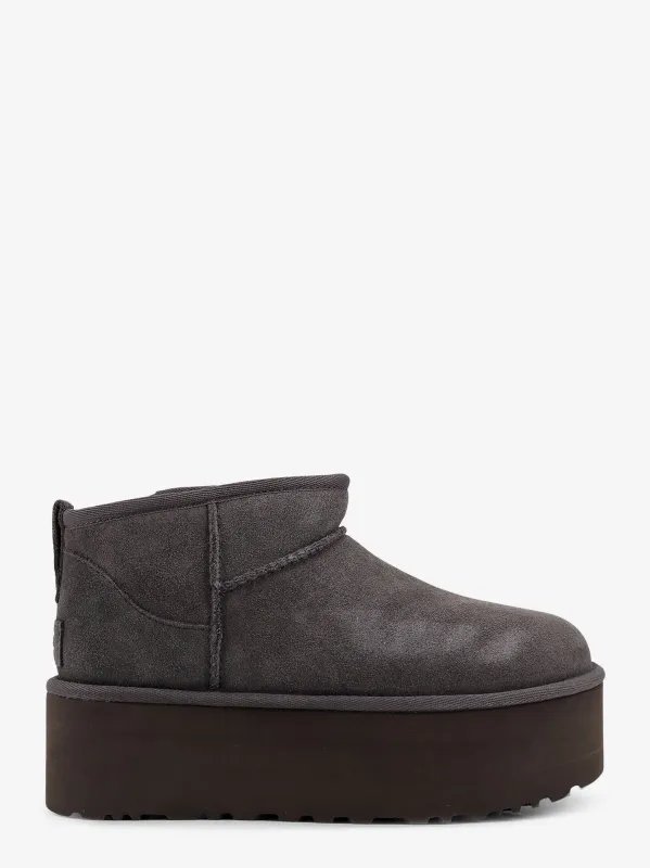 Ugg Classic Ultra Mini Platform suede ankle boots sold by Siebentaschen