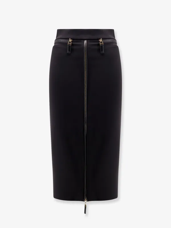 Elisabetta Franchi Satin pencil skirt sold by Siebentaschen