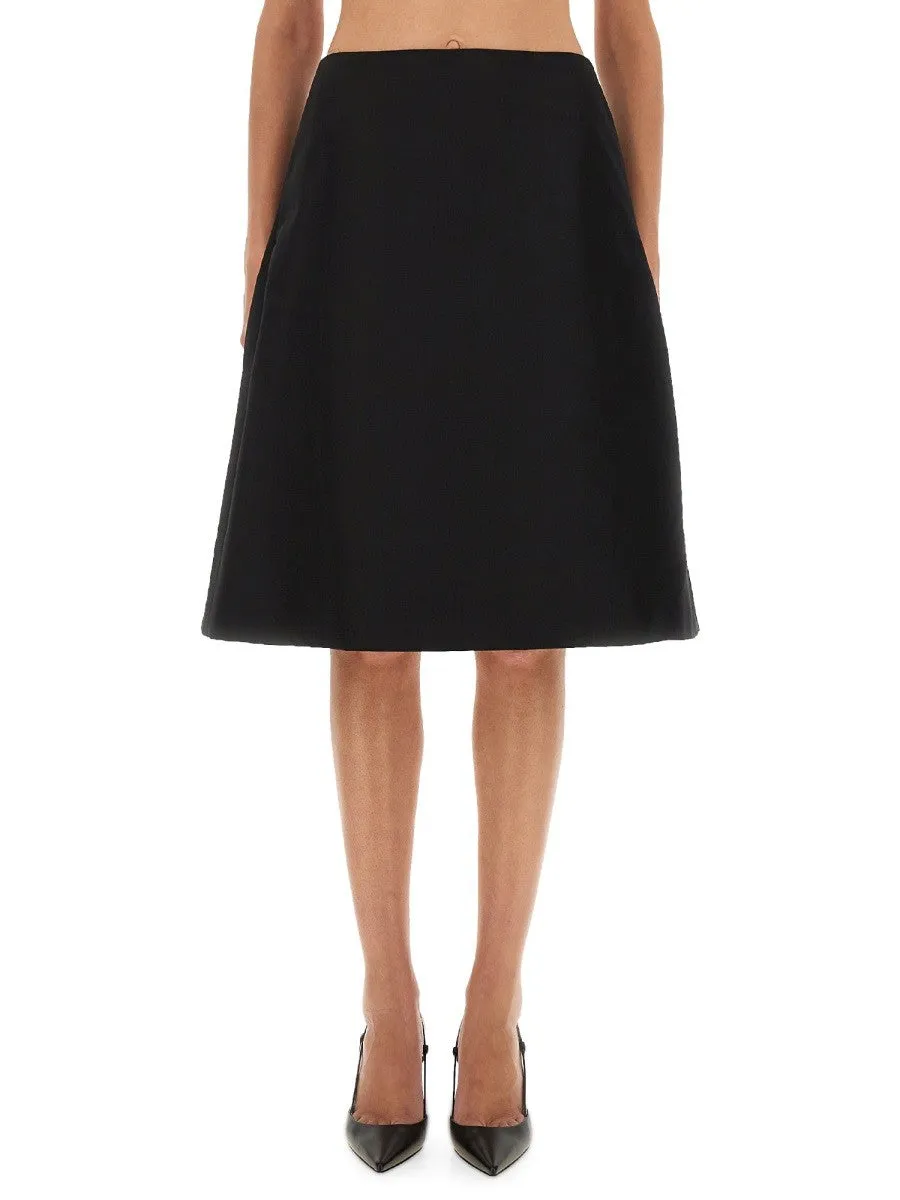 Alexander Mcqueen FLARED MIDI SKIRT sold by Siebentaschen