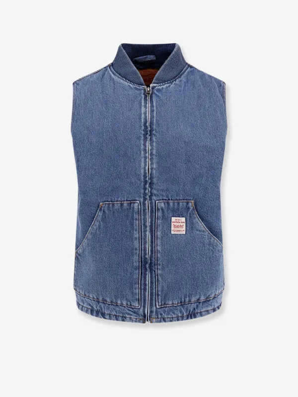 Levi's Padded denim vest sold by Siebentaschen