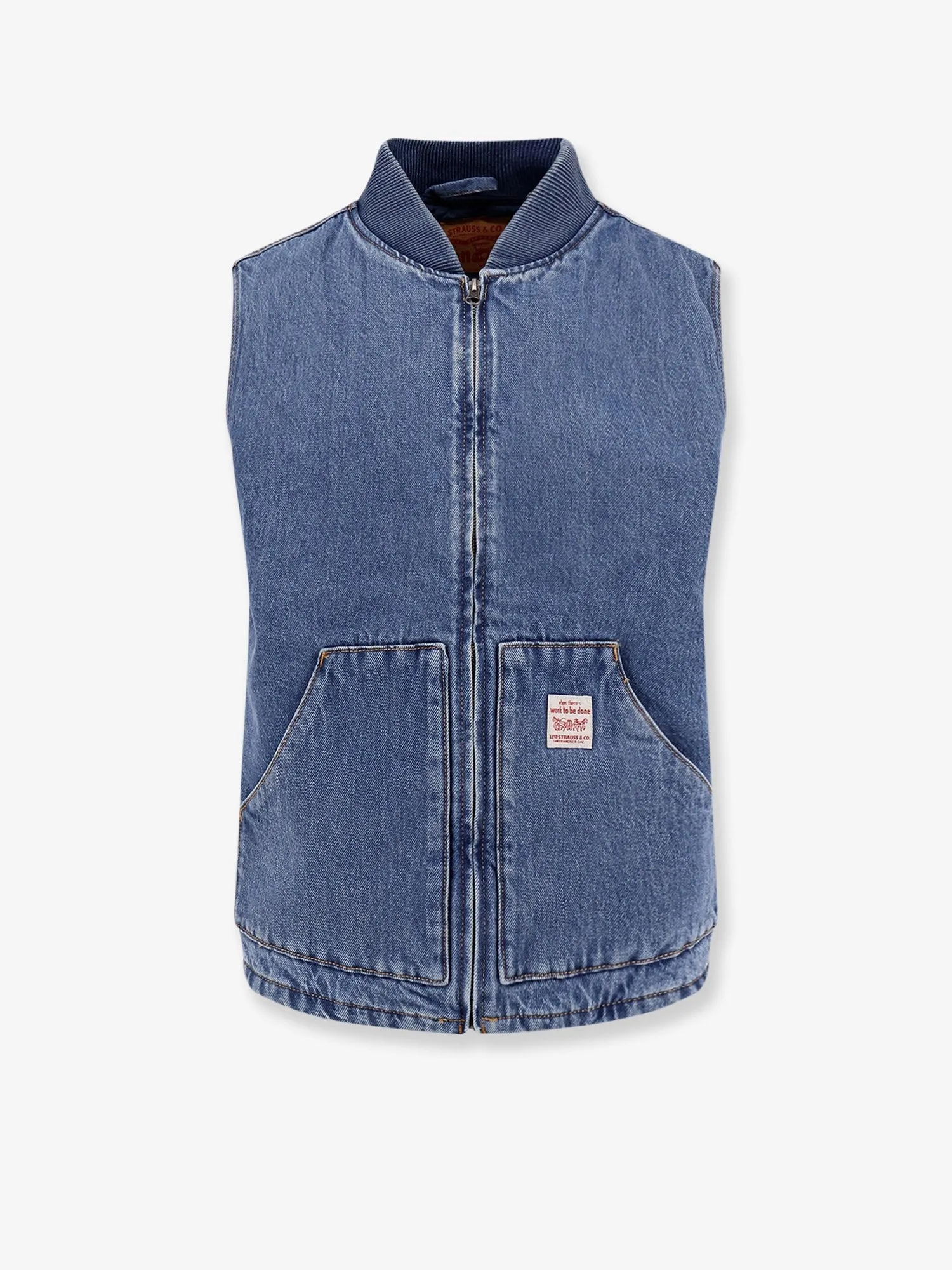 Levi's Padded denim vest sold by Siebentaschen