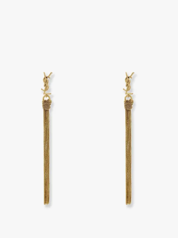 Saint Laurent Cassandre metal earrings sold by Siebentaschen