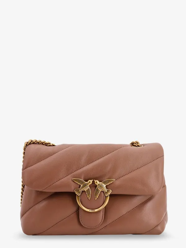 Pinko Love Puff Classic matelassé leather shoulder bag sold by Siebentaschen