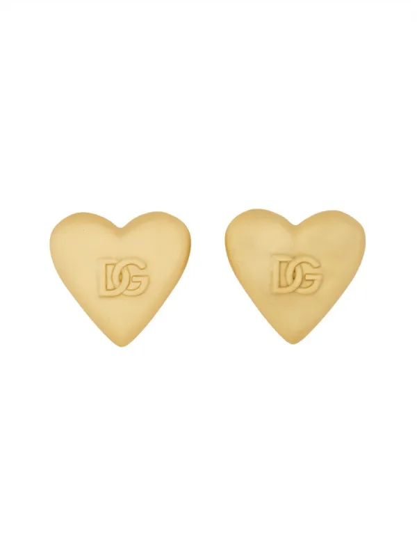 Dolce & Gabbana HEART EARRINGS WITH DG LOGO sold by Siebentaschen