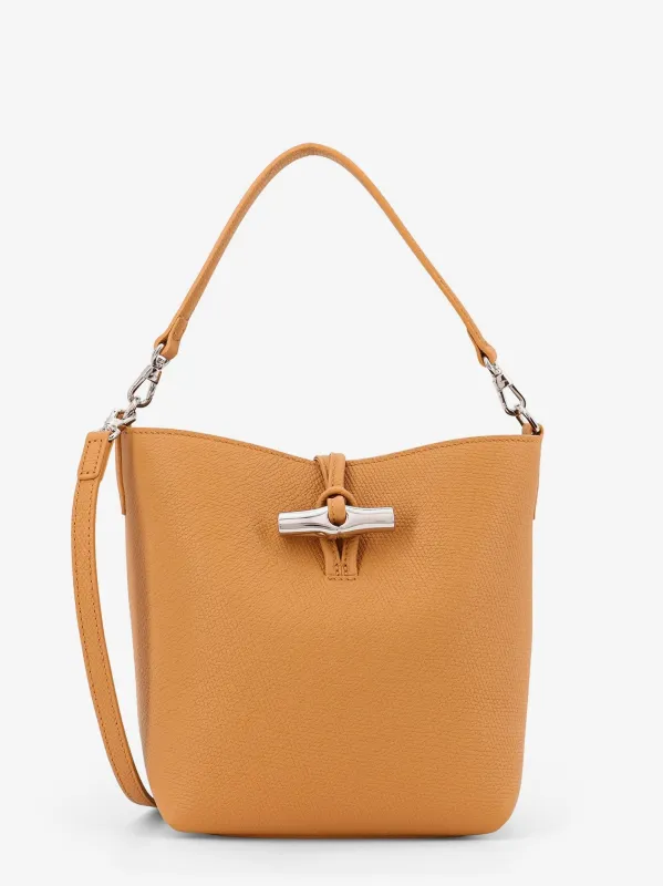LONGCHAMP PARIS Le Roseau leather bucket bag sold by Siebentaschen