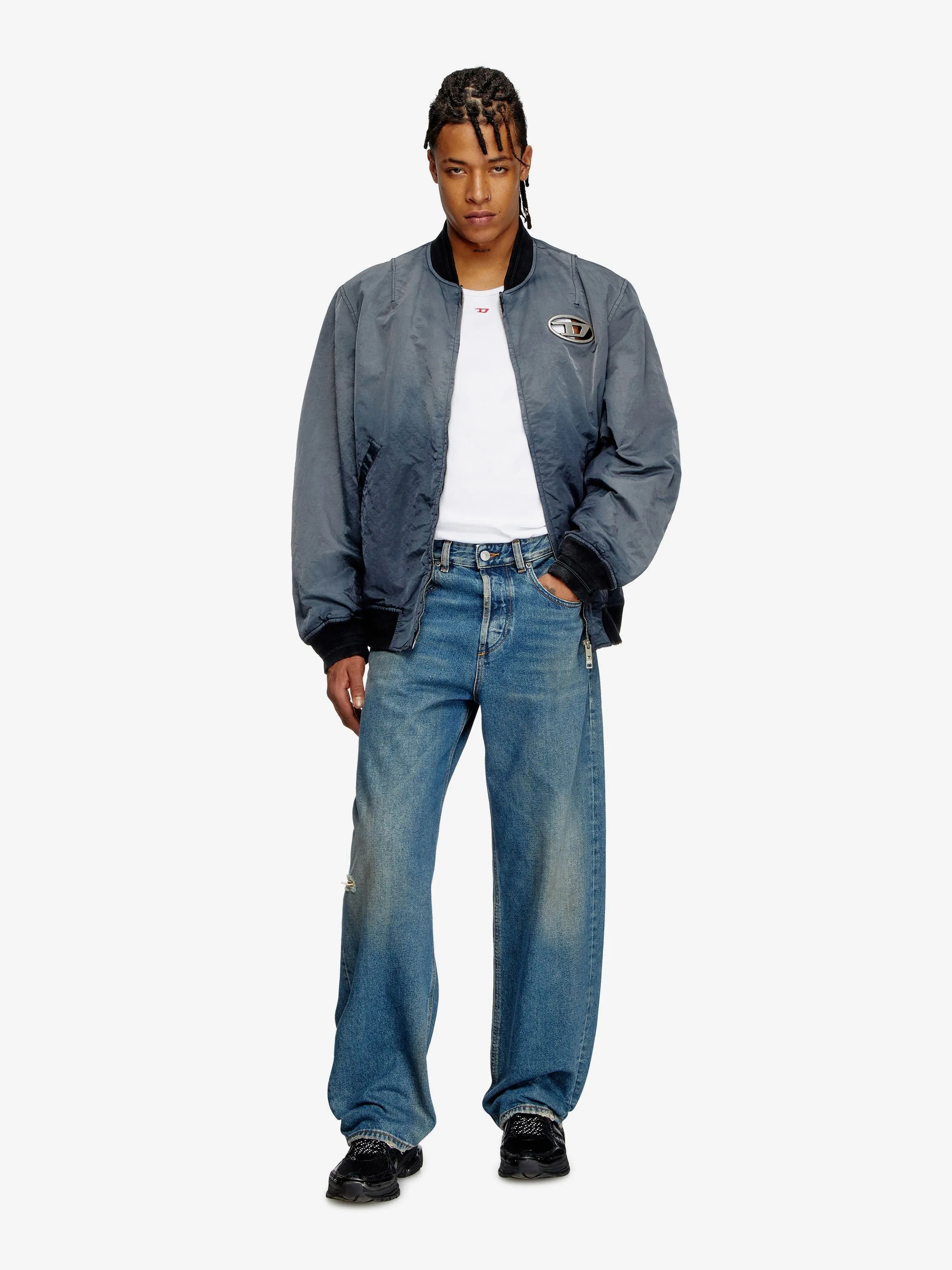 Diesel J-Kepes delavé nylon bomber jacket sold by Siebentaschen product image thumbnail 2