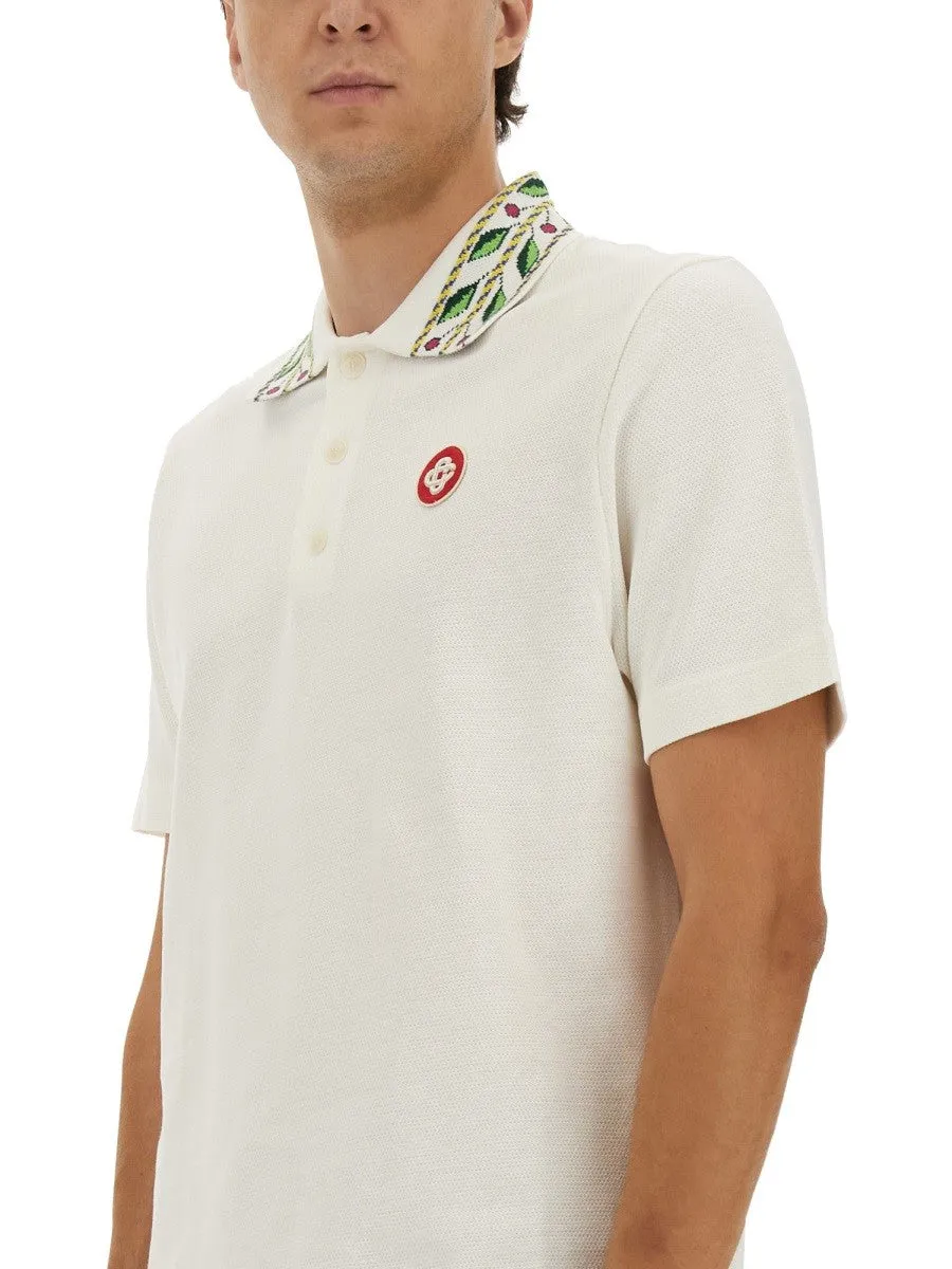 CASABLANCA "CLASSIC LAUREL" PIQUE POLO SHIRT sold by Siebentaschen product image thumbnail 4