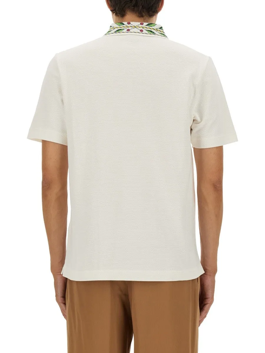 CASABLANCA "CLASSIC LAUREL" PIQUE POLO SHIRT sold by Siebentaschen product image thumbnail 3