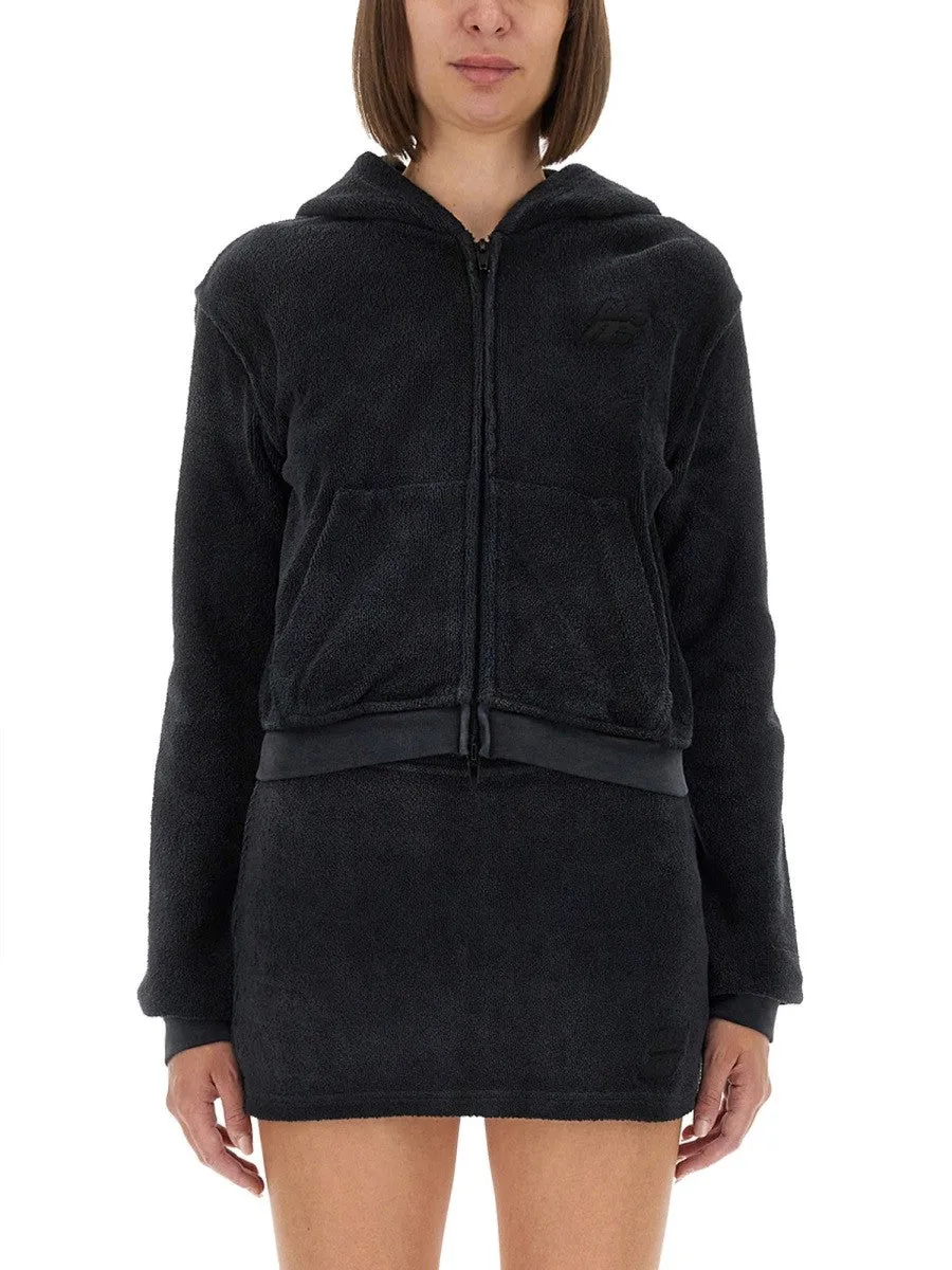 Alexander Wang COTTON TERRY SWEATSHIRT WITH ZIPPER sold by Siebentaschen