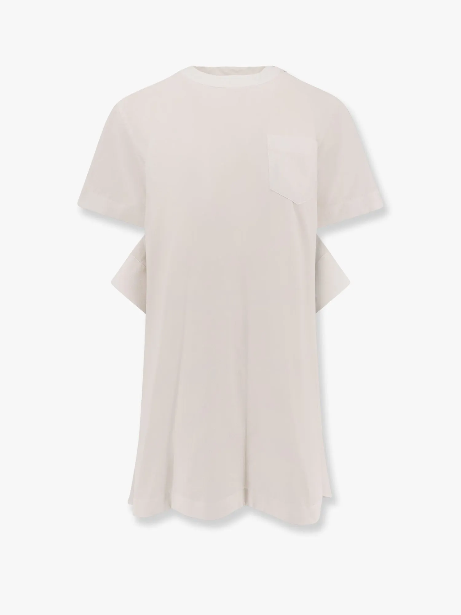 SACAI Dress with draped cotton inserts on the back sold by Siebentaschen