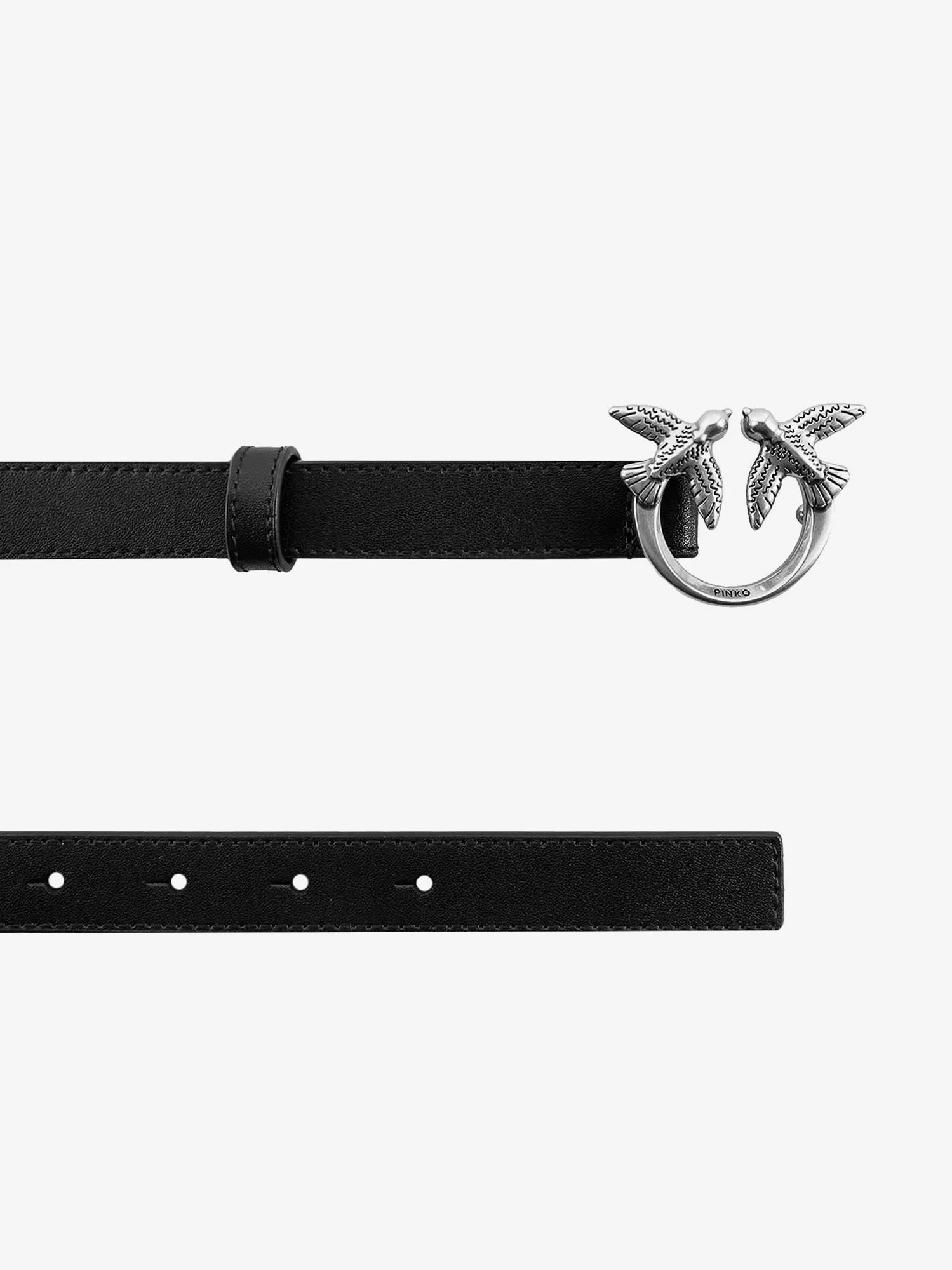 Pinko Love berry leather belt with love birds buckle sold by Siebentaschen product image thumbnail 2