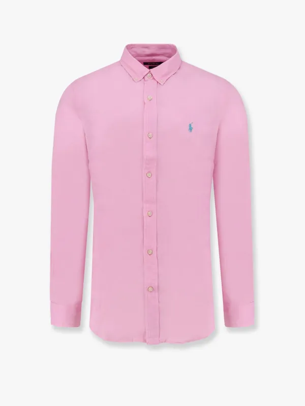 Polo Ralph Lauren Linen shirt with logo embroidery sold by Siebentaschen