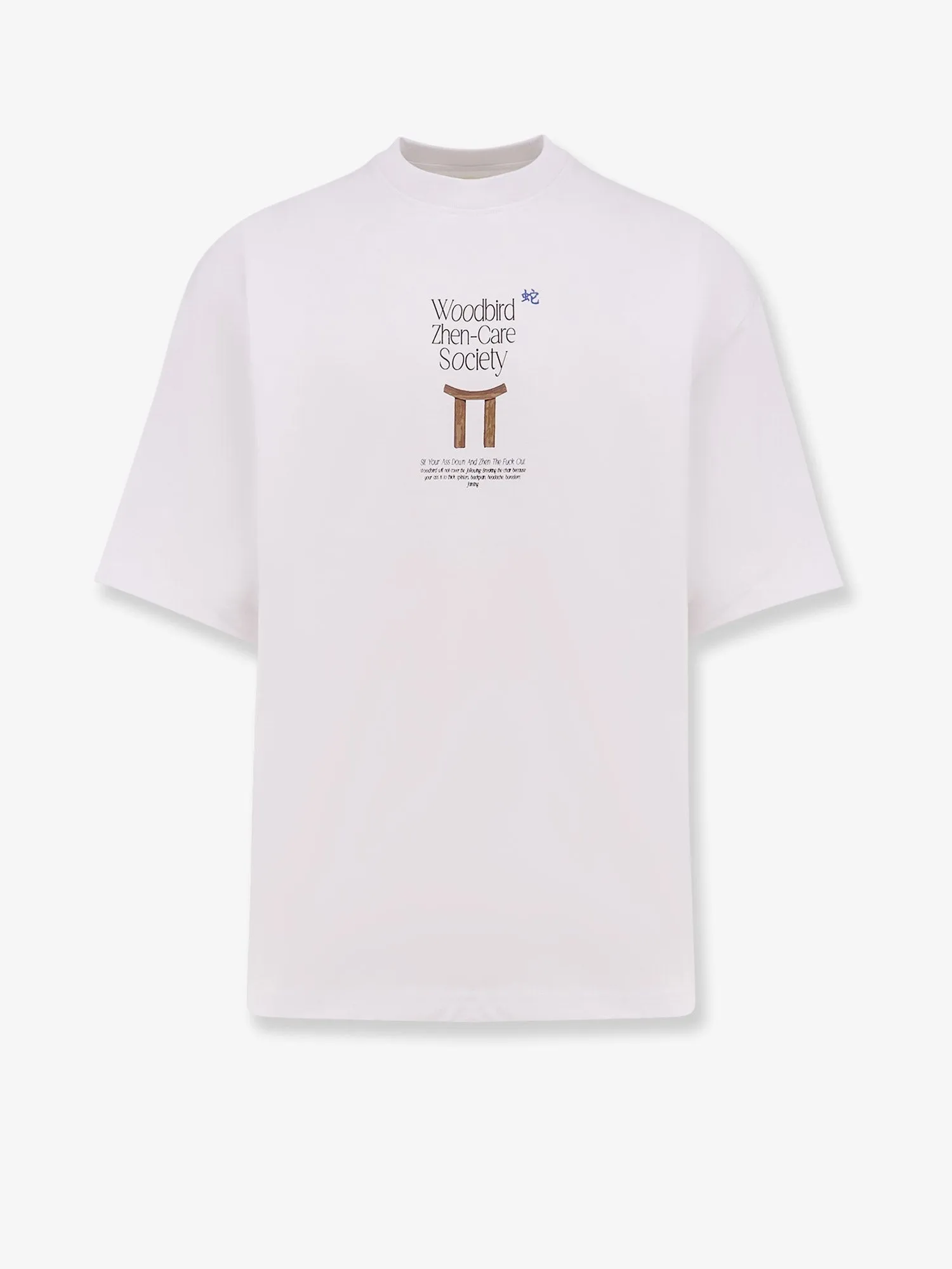 WOODBIRD Organic cotton T-shirt with logo print sold by Siebentaschen