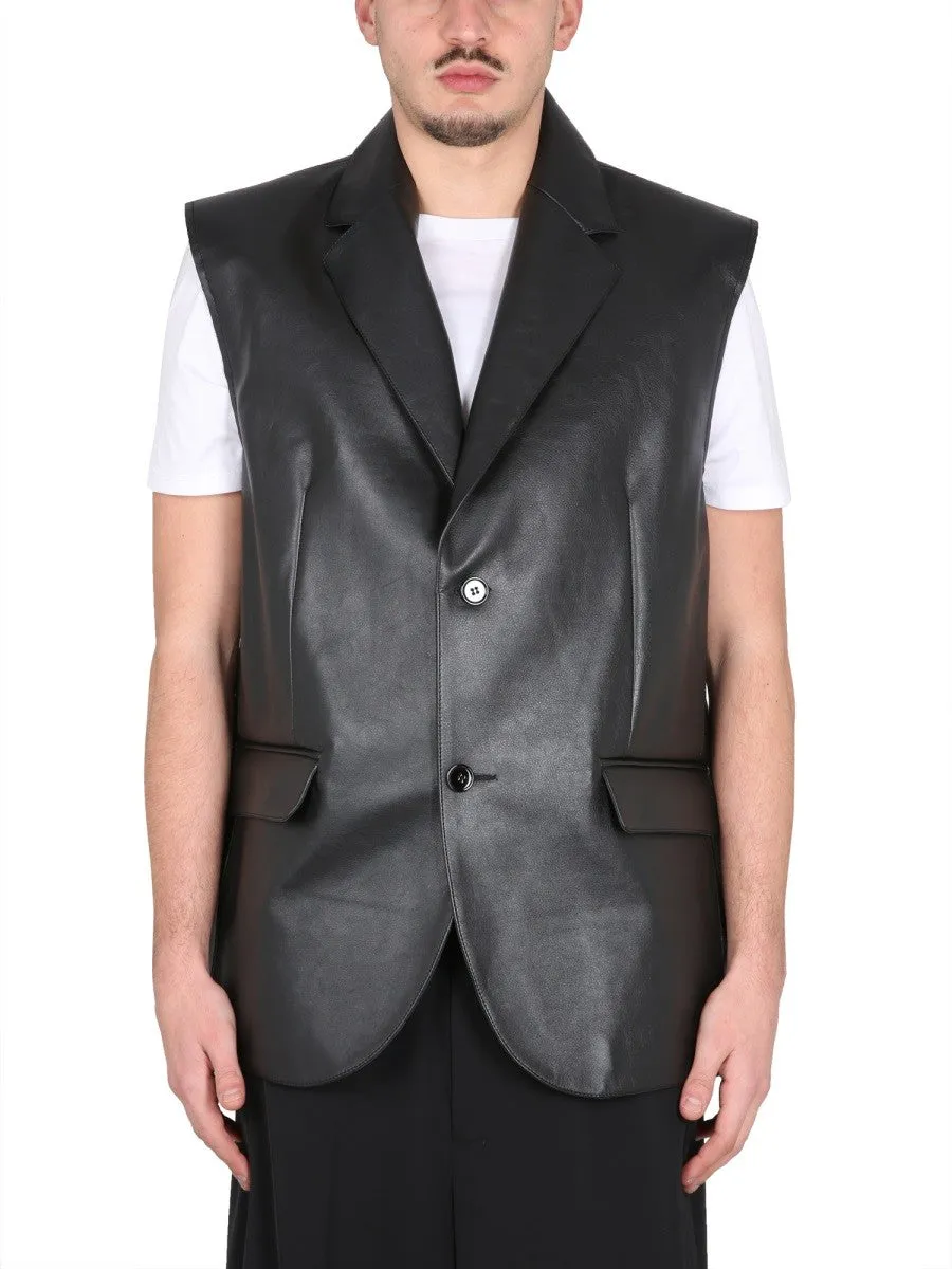 MM6 MAISON MARGIELA LEATHER VEST sold by Siebentaschen